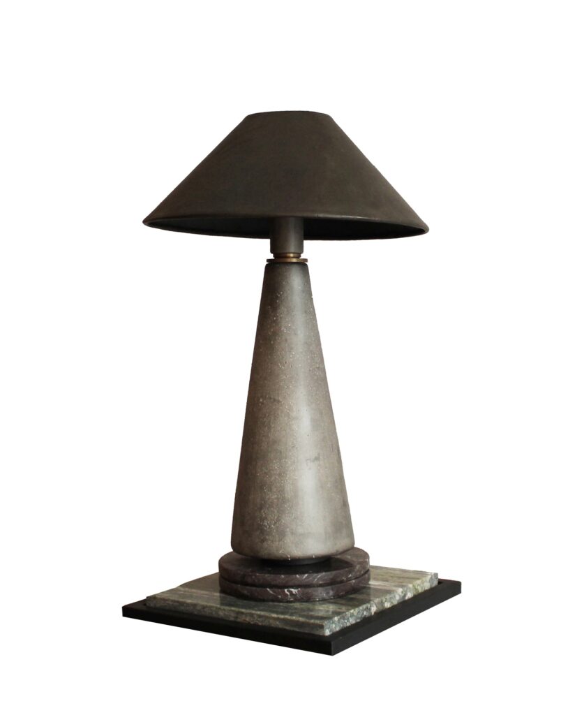 Titano Grey Concrete Table Lamp by Acanthus Studio Roma 1