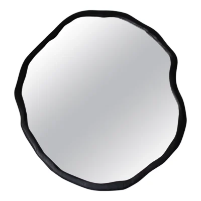 Black Handcrafted Ondulation Mirror by Alice Lahana Studio