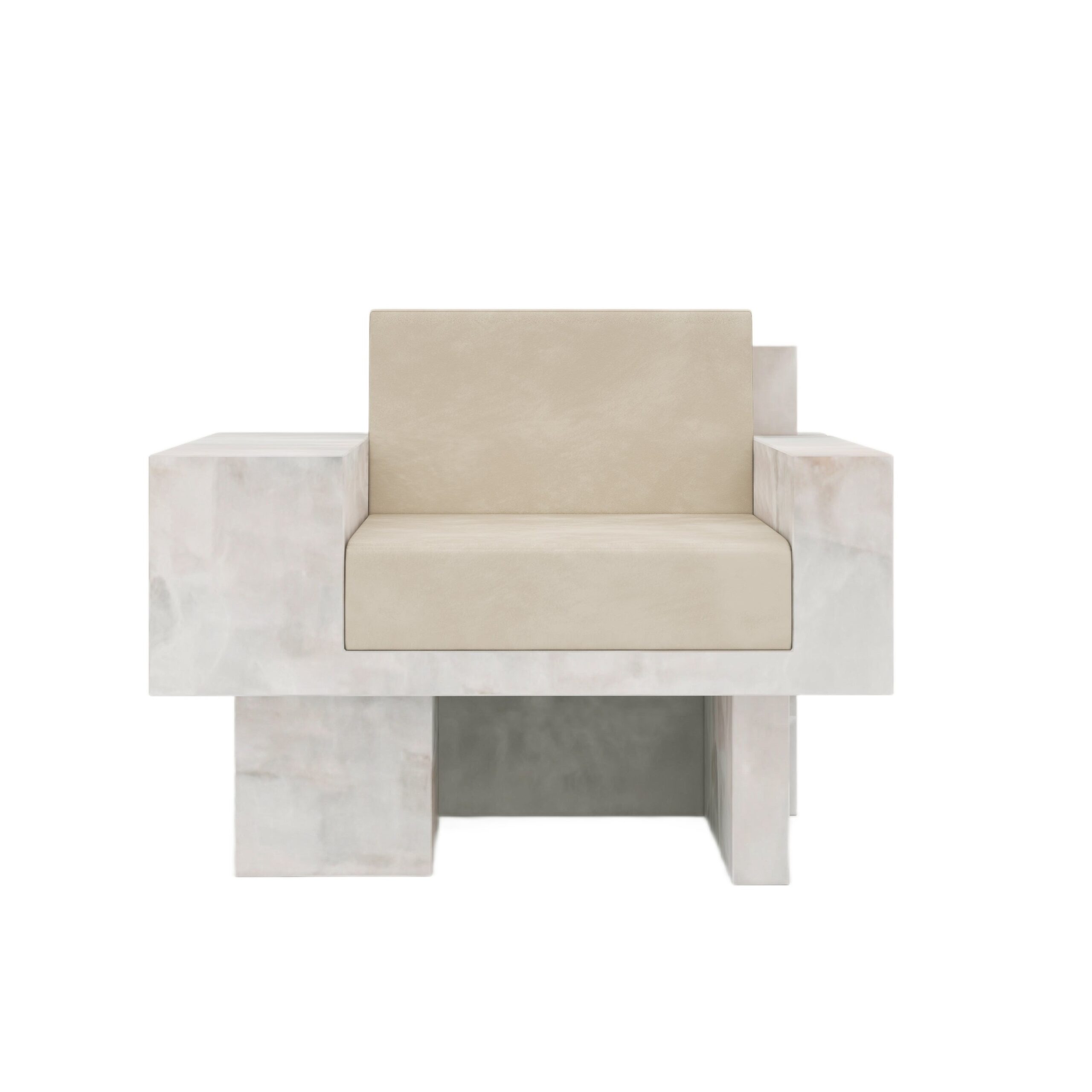 Auguste Piece 01 White Onyx Limited Edition Armchair by Tristan Montabord Marc 1