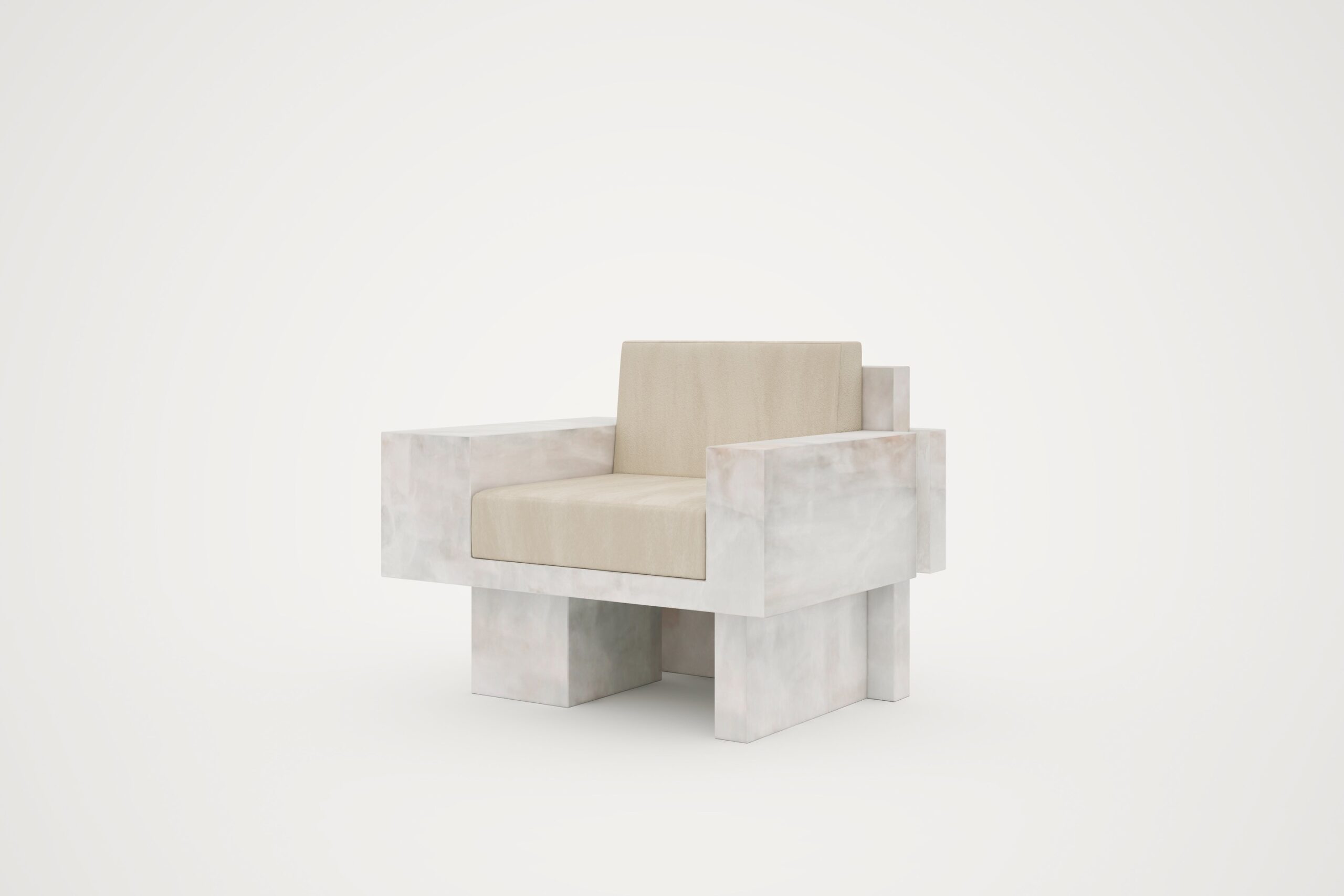 Auguste Piece 01 White Onyx Limited Edition Armchair by Tristan Montabord Marc 3