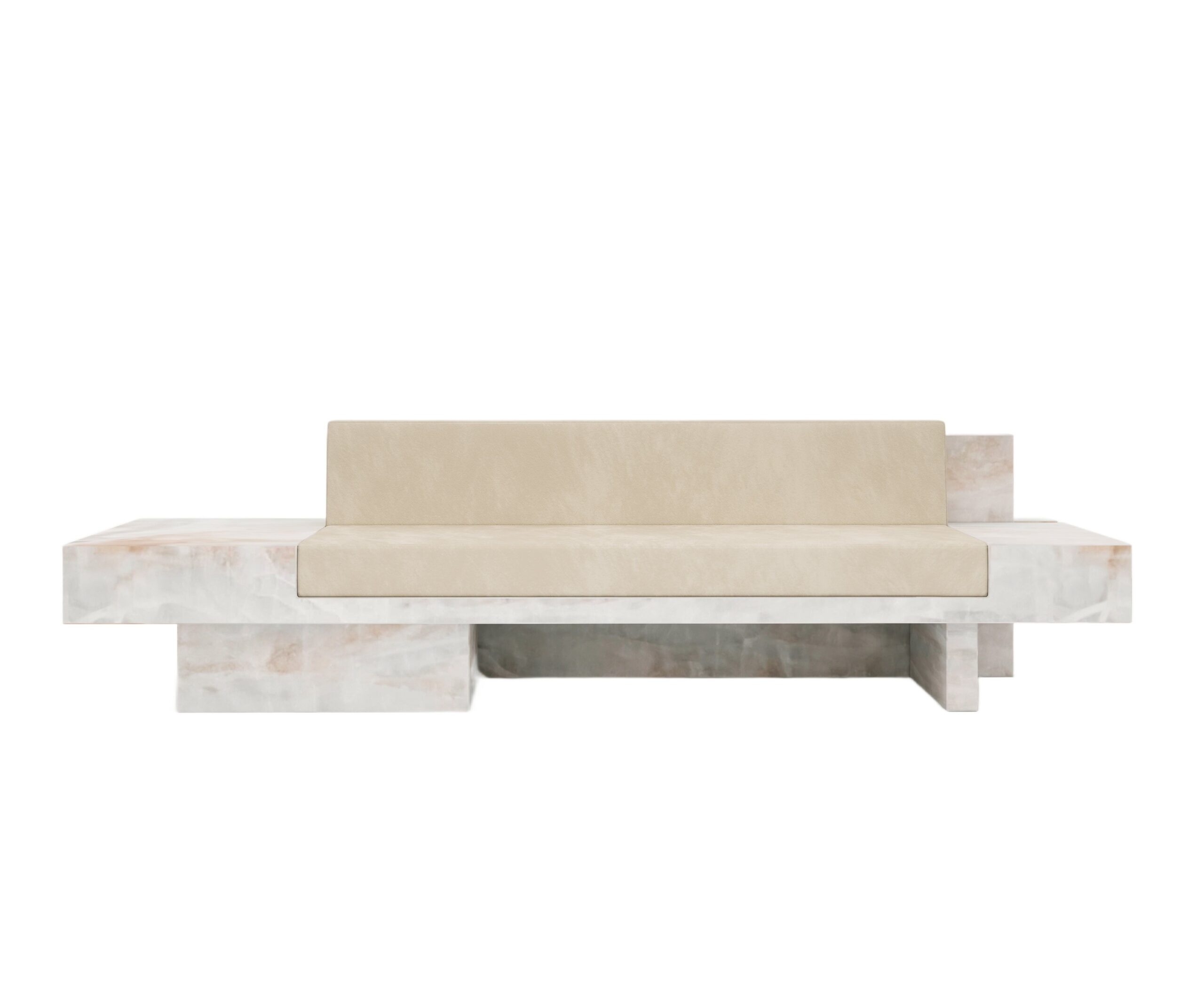 Auguste Piece 03 White Onyx Limited Edition Sofa by Tristan Montabord Marc 1