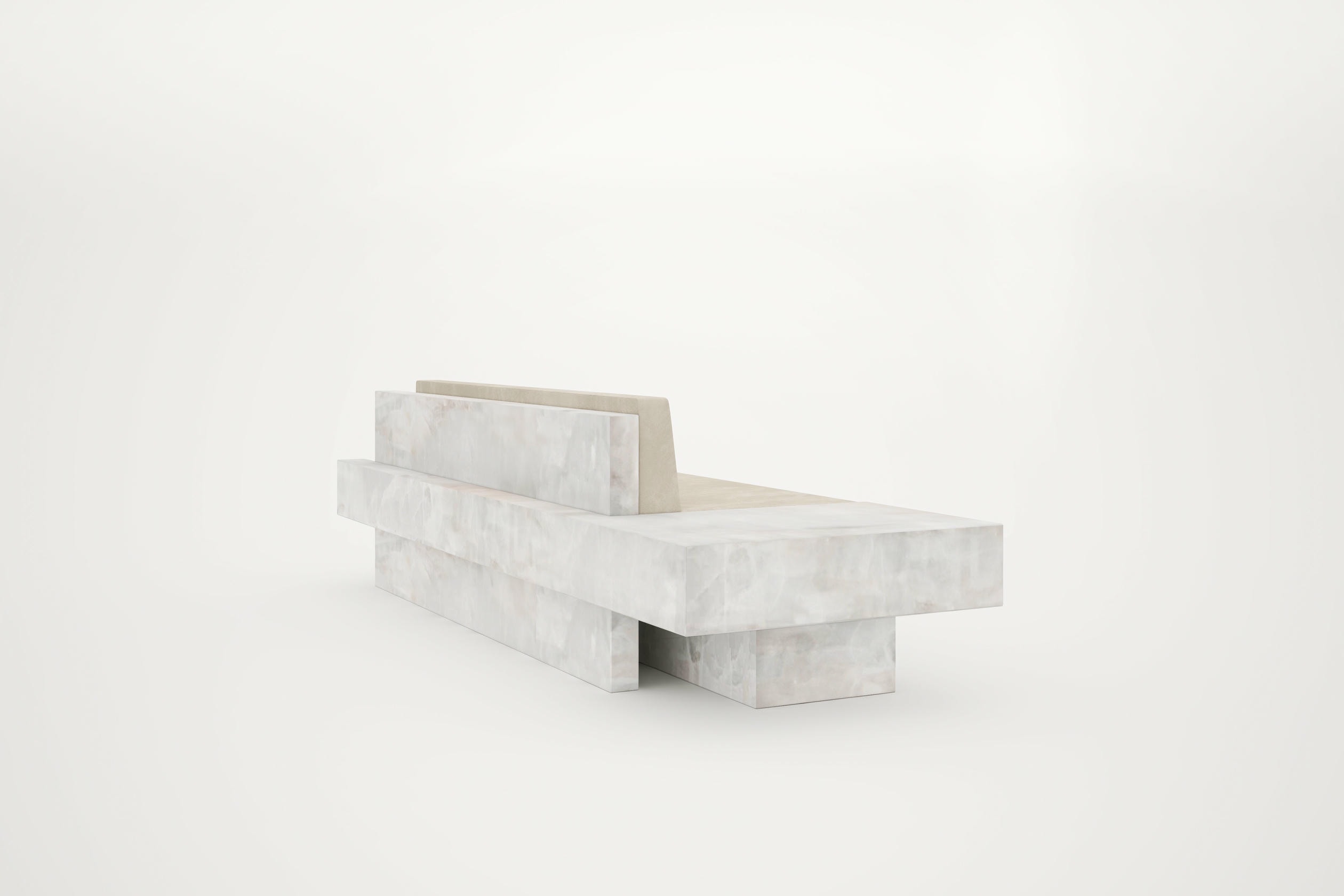 Auguste Piece 03 White Onyx Limited Edition Sofa by Tristan Montabord Marc 4