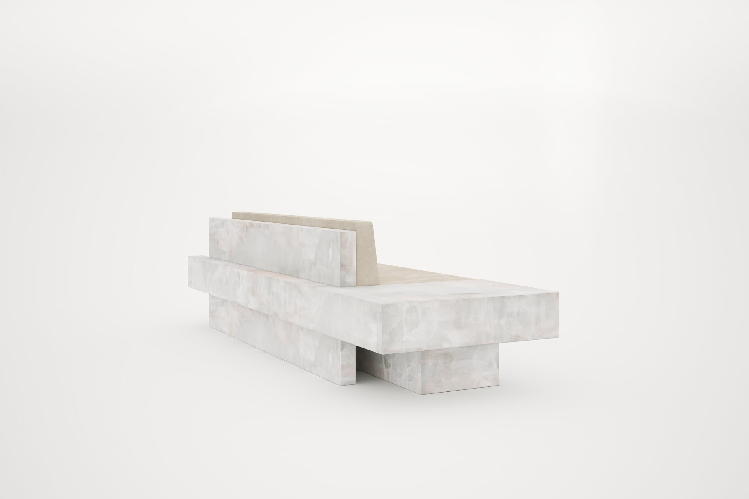 Auguste Piece 03 White Onyx Limited Edition Sofa by Tristan Montabord Marc 4