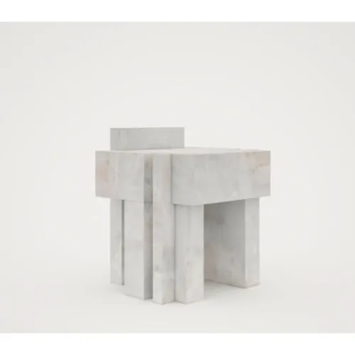 Auguste Piece 06 White Onyx Limited Edition Stool by Tristan