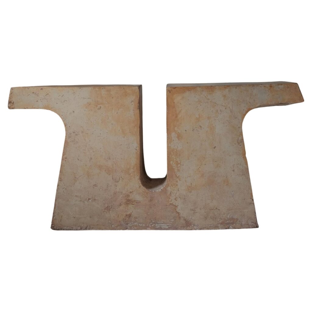 Munk, Unique Console in Hemp Crete by Lucas Tyra Morten 1