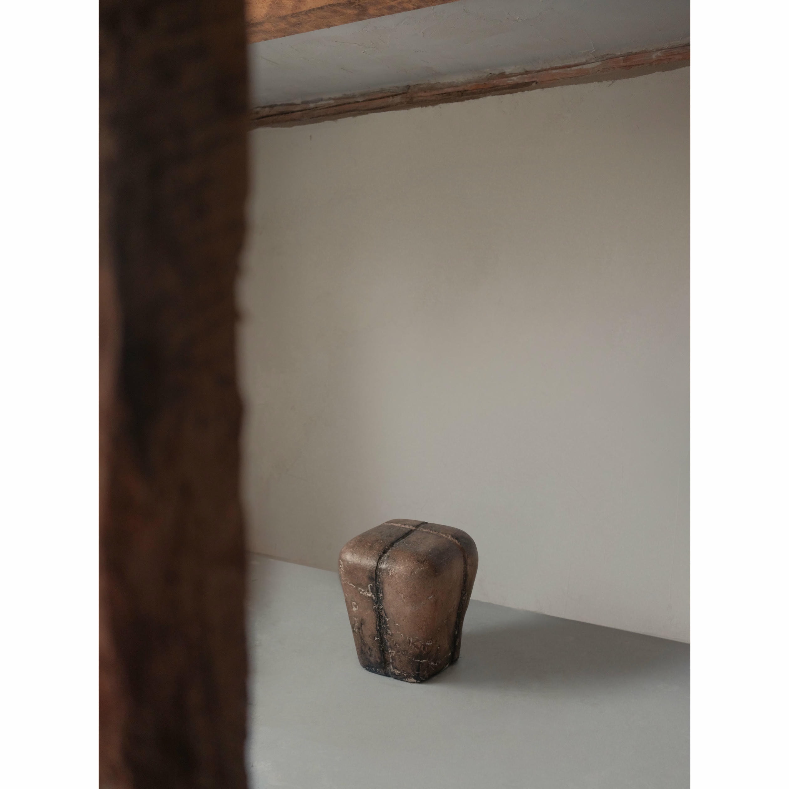 Ritual, Unique Side Table in Hemp Crete by Lucas Tyra Morten 12