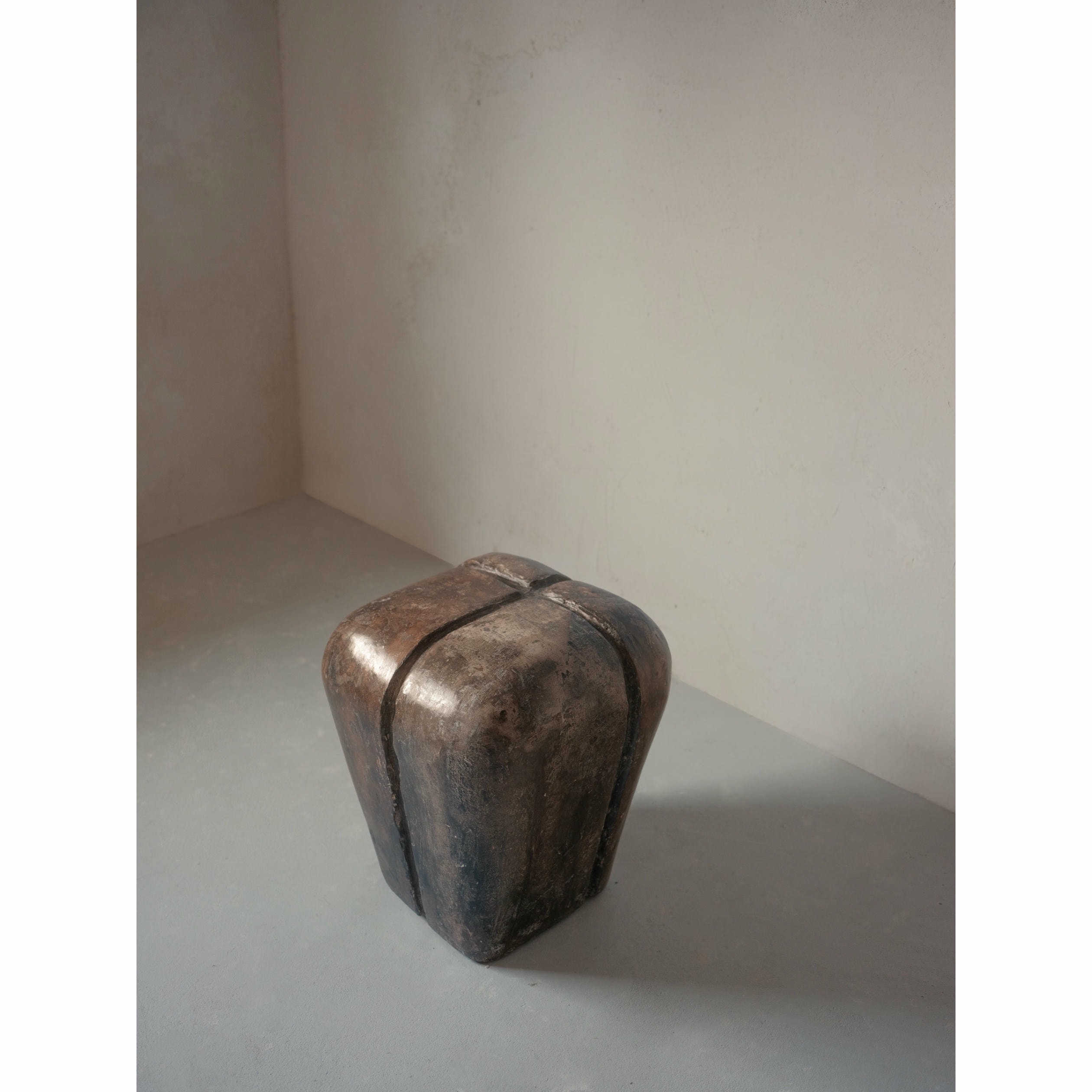 Ritual, Unique Side Table in Hemp Crete by Lucas Tyra Morten 2