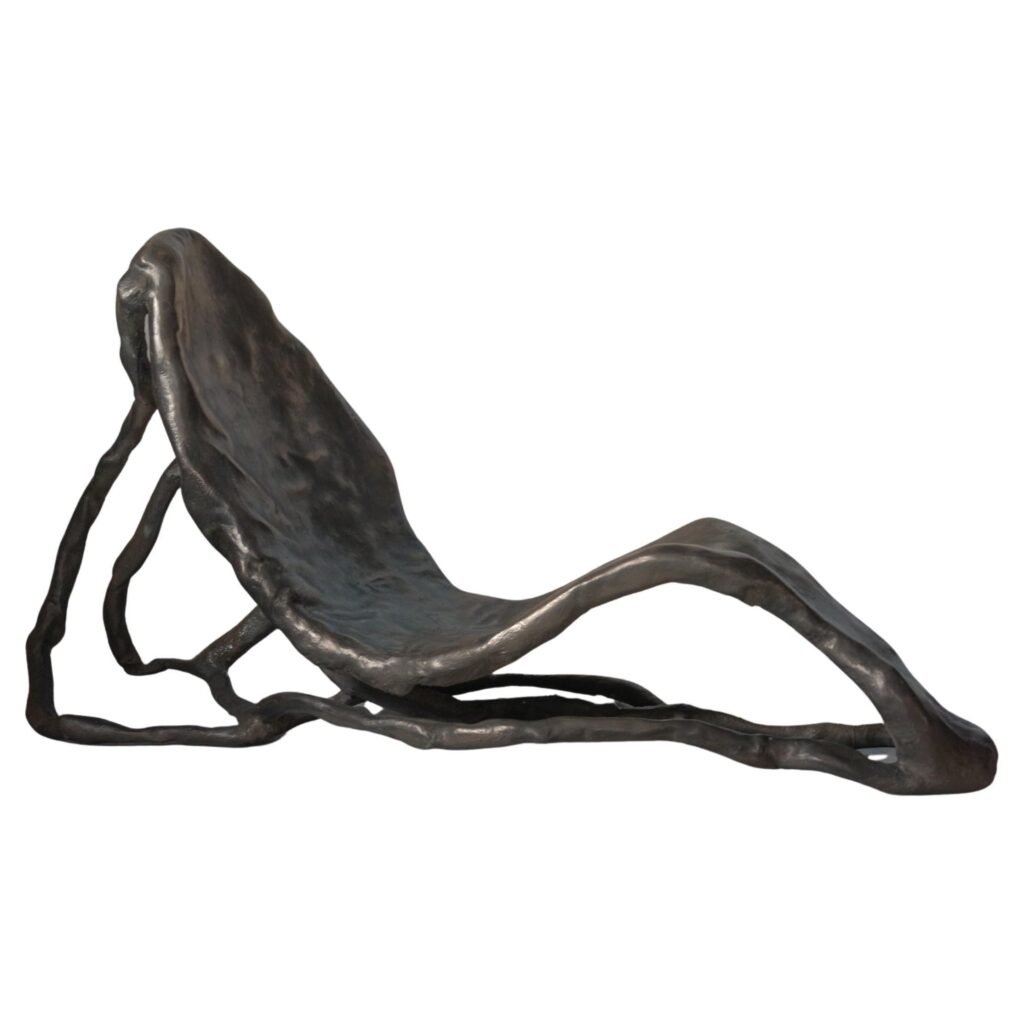 Yv, Unique Chair in Cold Casted Bronze and Fiberglass by Lucas Tyra Morten 1
