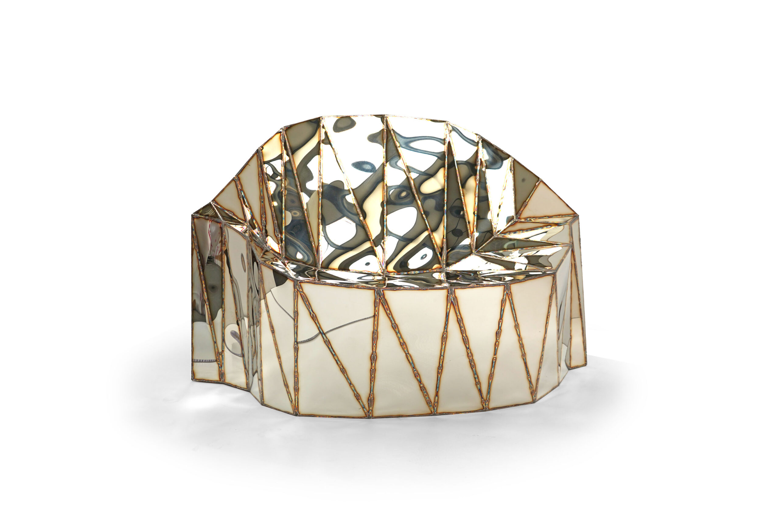 Bezier Chair in Welded Mirror Polished Stainless Steel by Julian Mayor5