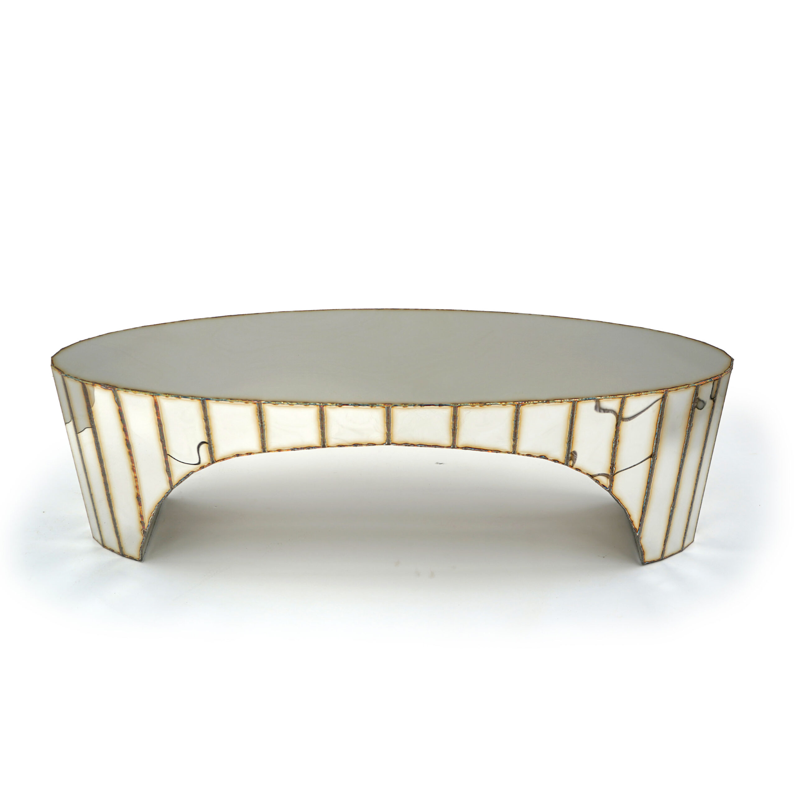 Boole Bench in Welded Mirror Polished Stainless Steel by Julian Mayor 7
