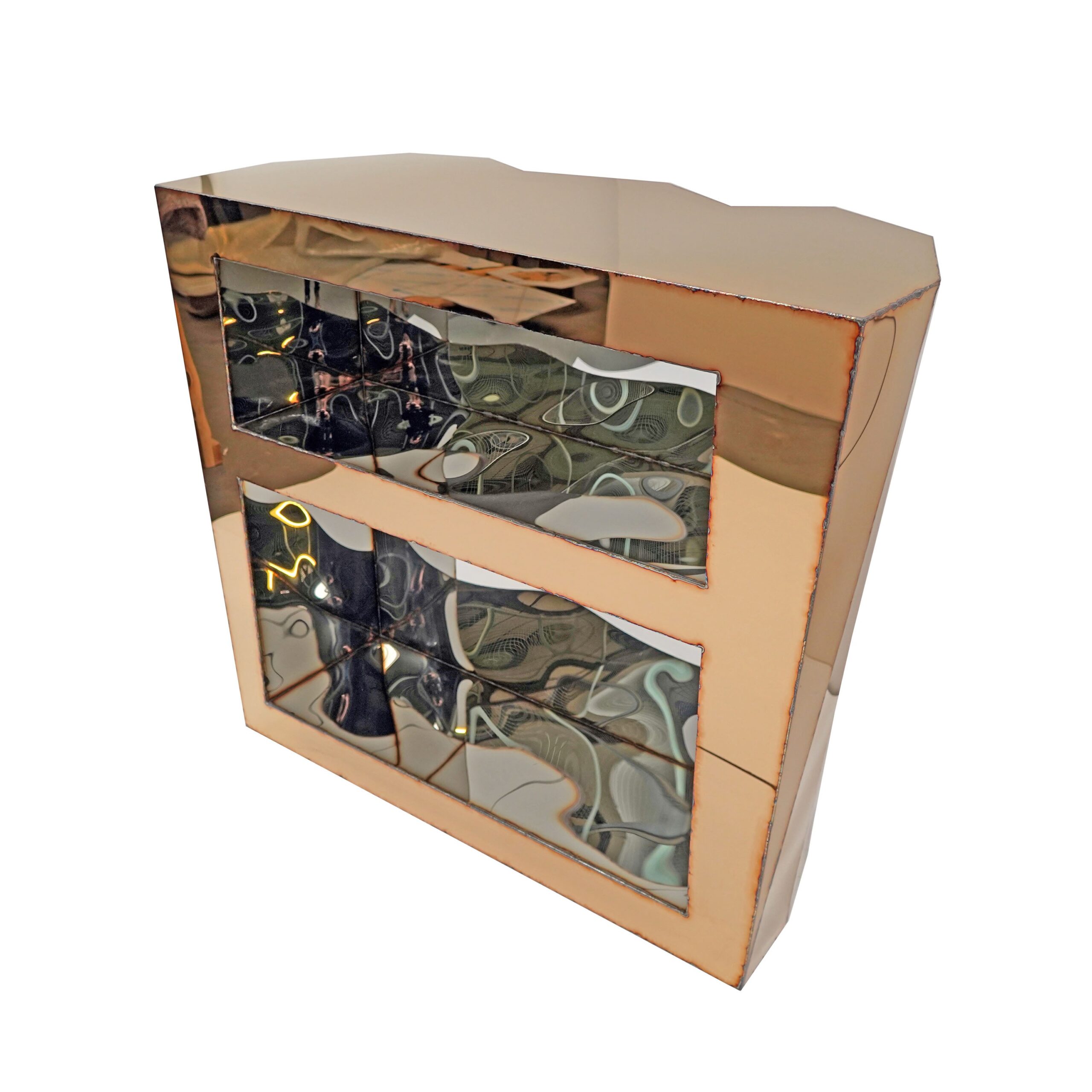 Concertina Bar in Welded Mirror Polished Stainless Steel by Julian Mayor 1
