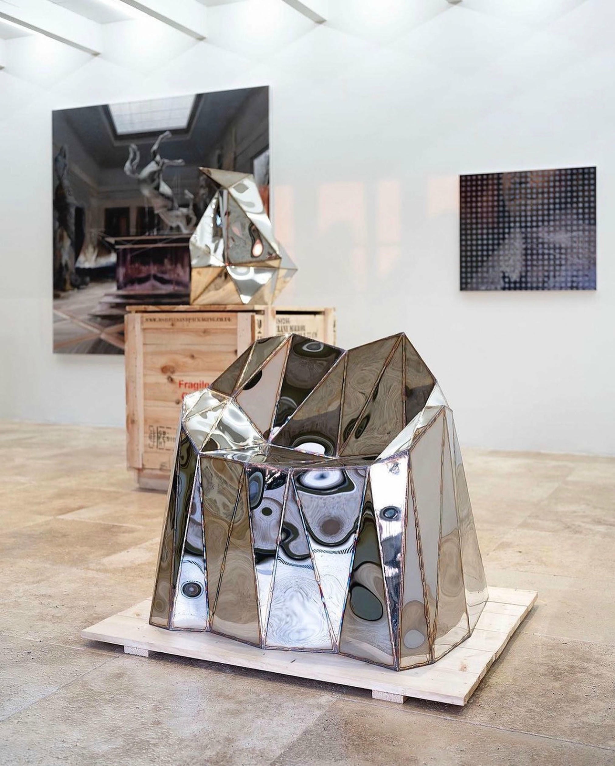 Fernando Chair Closed Sides in Mirror Polished Stainless Steel by Julian Mayor 10