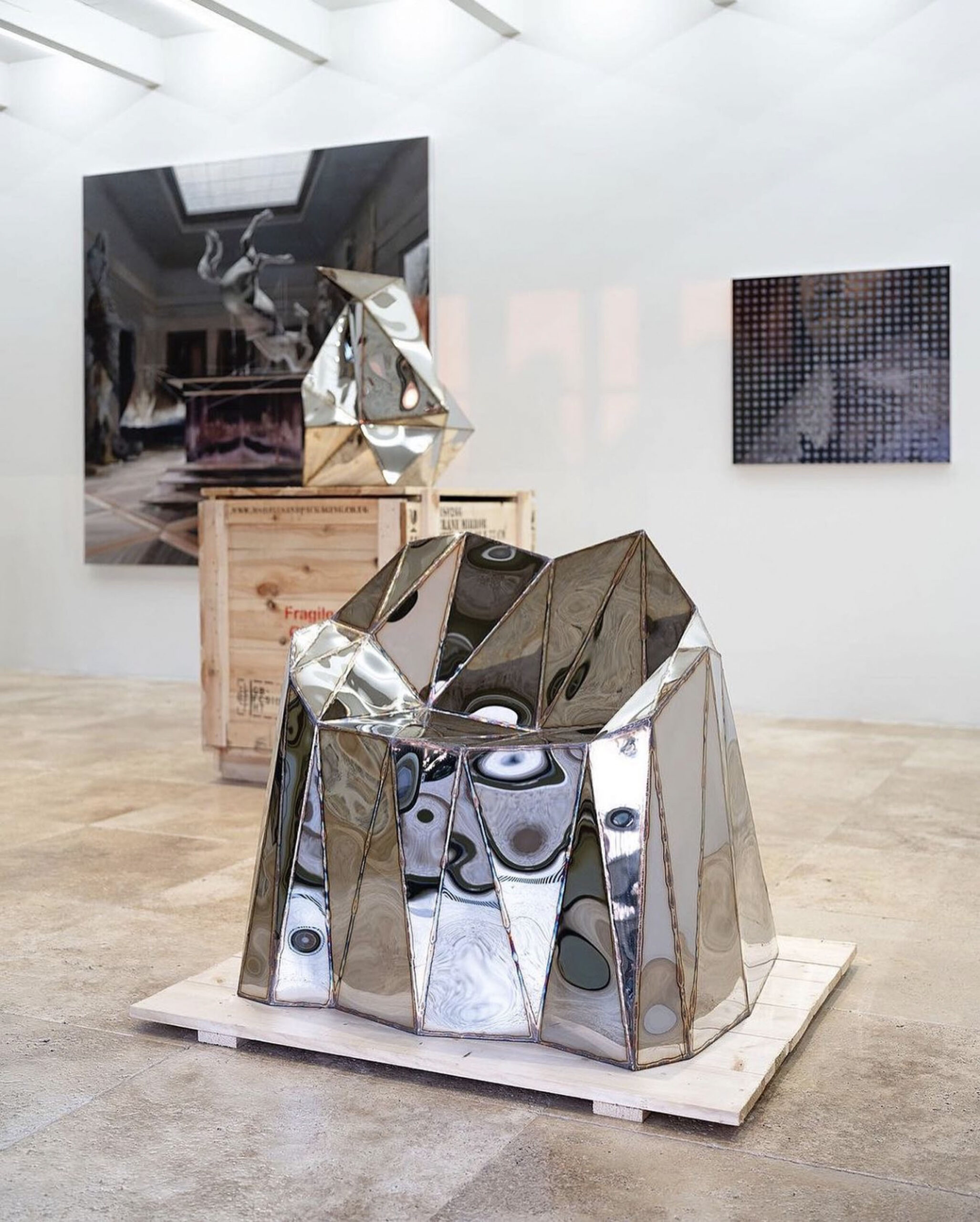 Fernando Chair Closed Sides in Mirror Polished Stainless Steel by Julian Mayor 10