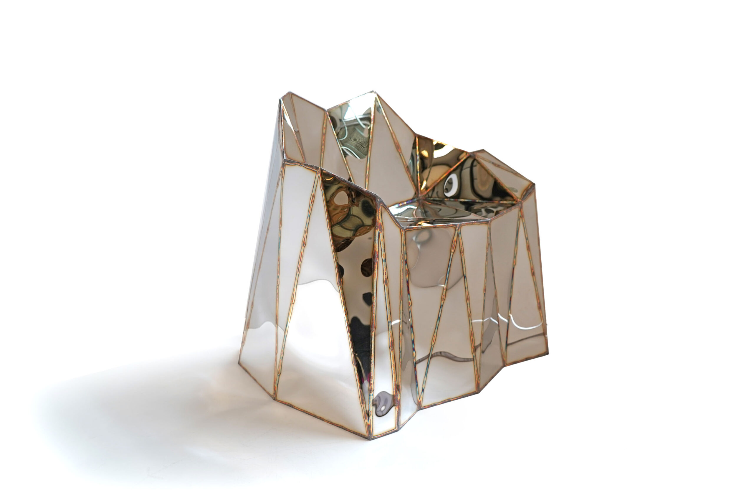 Fernando Chair Closed Sides in Mirror Polished Stainless Steel by Julian Mayor 15