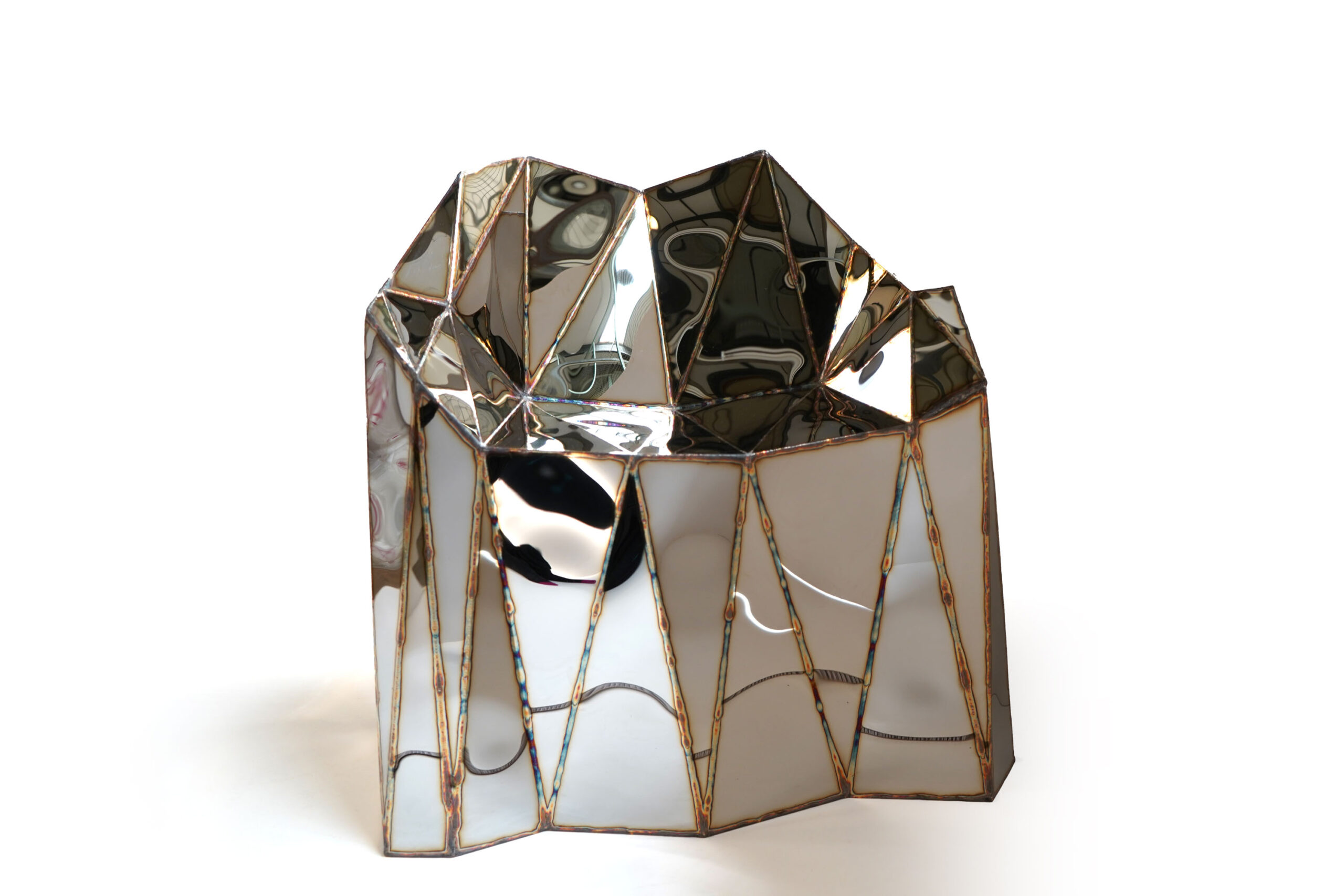 Fernando Chair Closed Sides in Mirror Polished Stainless Steel by Julian Mayor 20