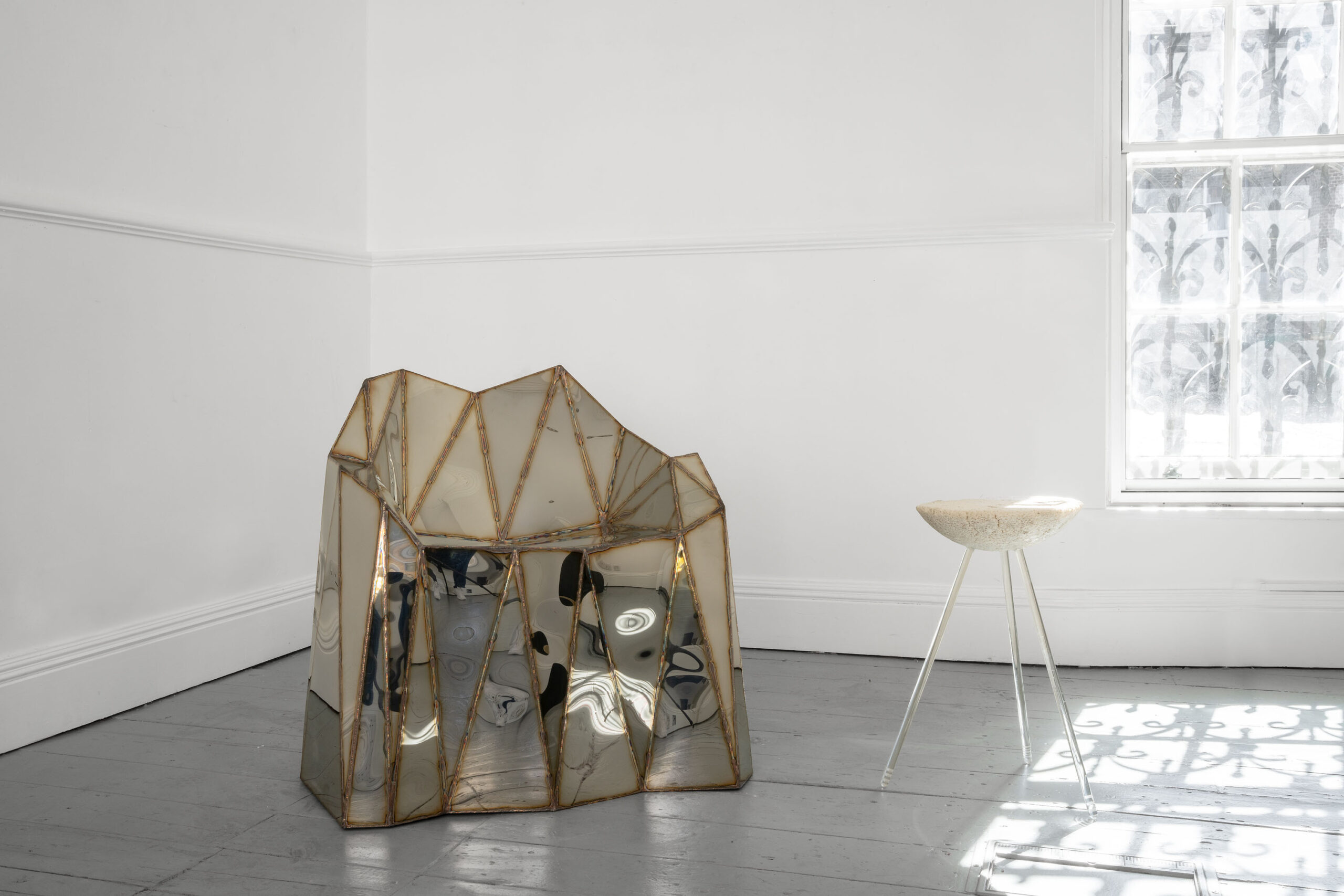 Fernando Chair Closed Sides in Mirror Polished Stainless Steel by Julian Mayor 7