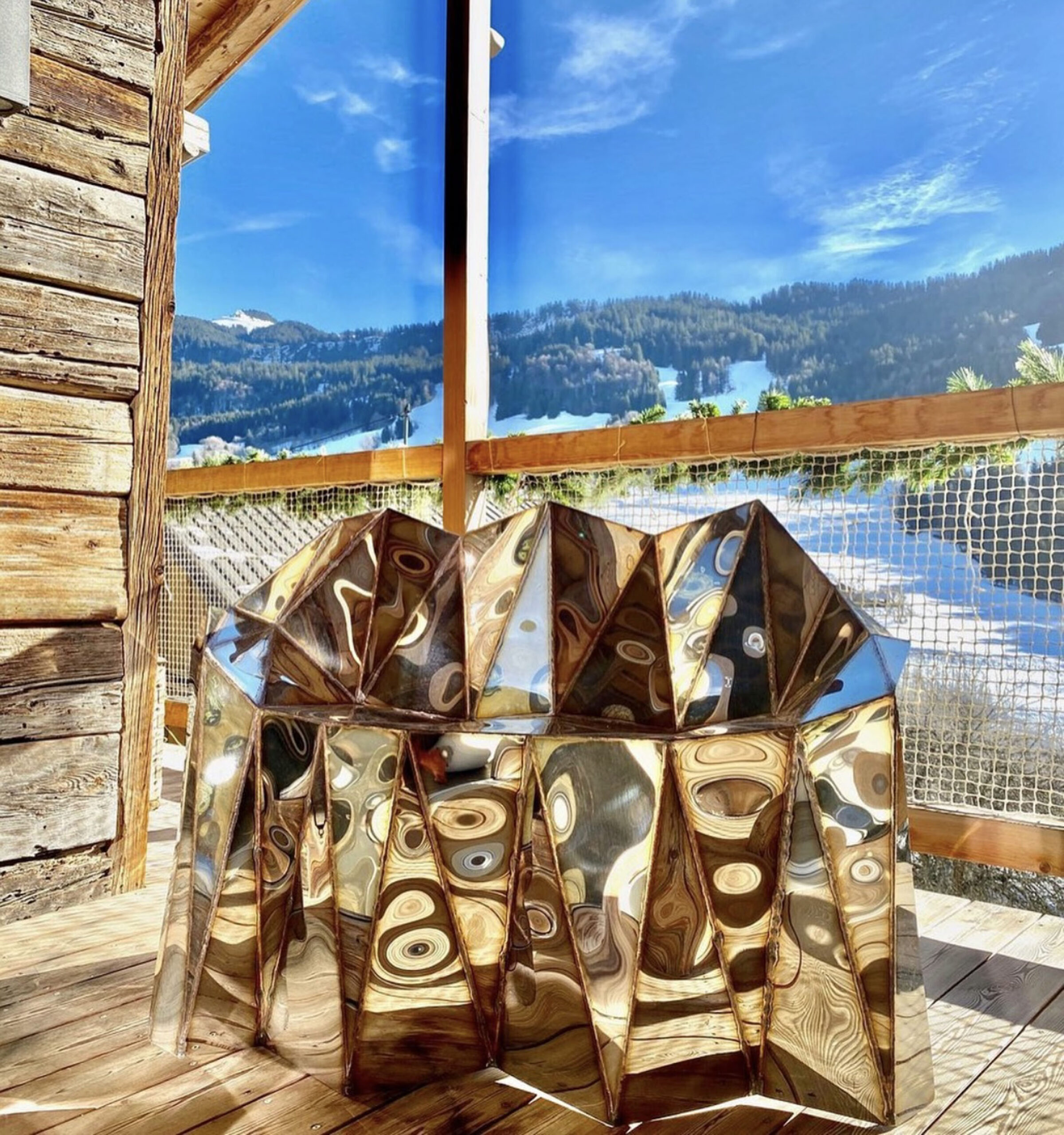 Glenda Chair in Welded Mirror Polished Stainless Steel by Julian Mayor 15