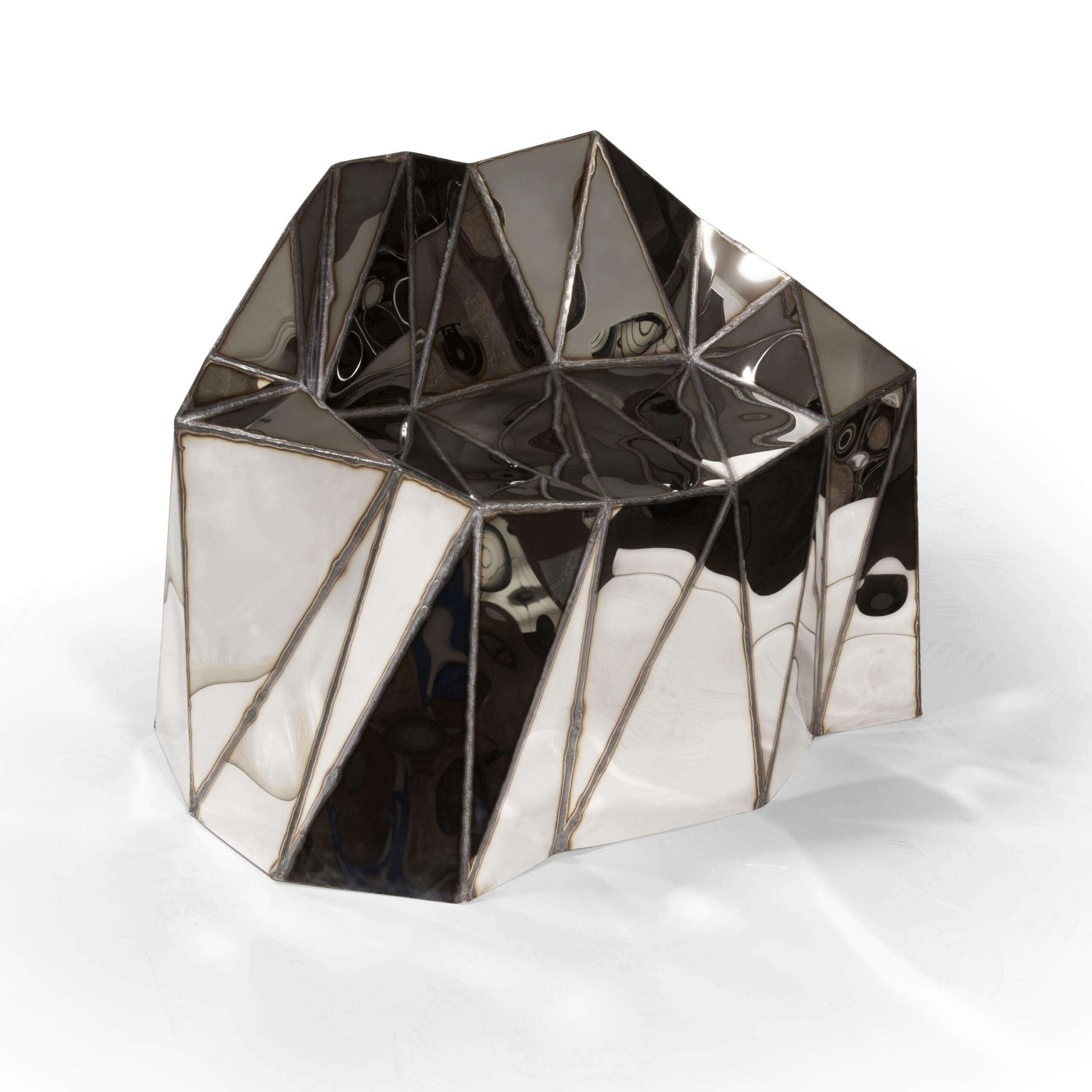 Glenda Chair in Welded Mirror Polished Stainless Steel by Julian Mayor 3