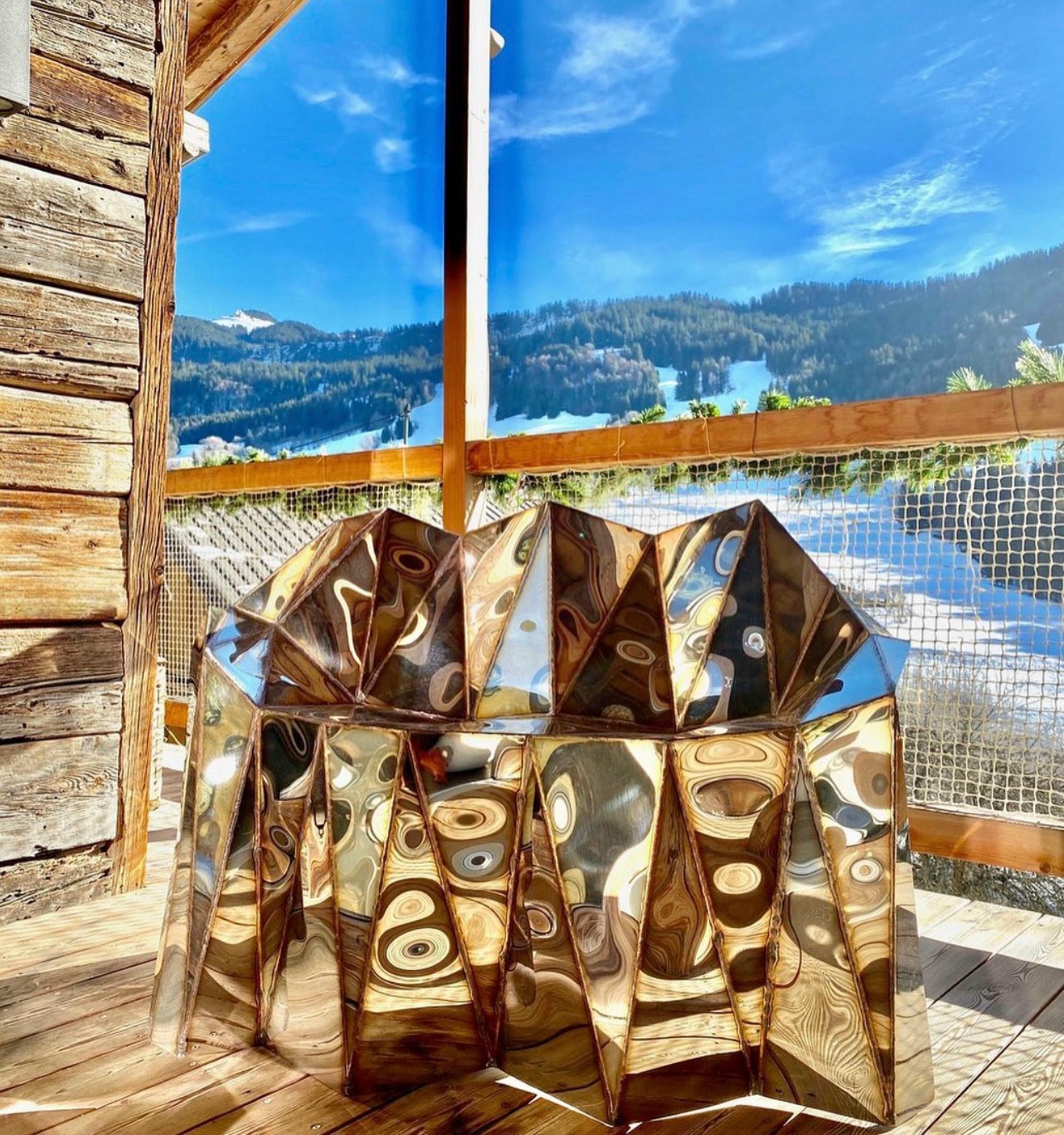 Glenda Chair in Welded Mirror Polished Stainless Steel by Julian Mayor 7