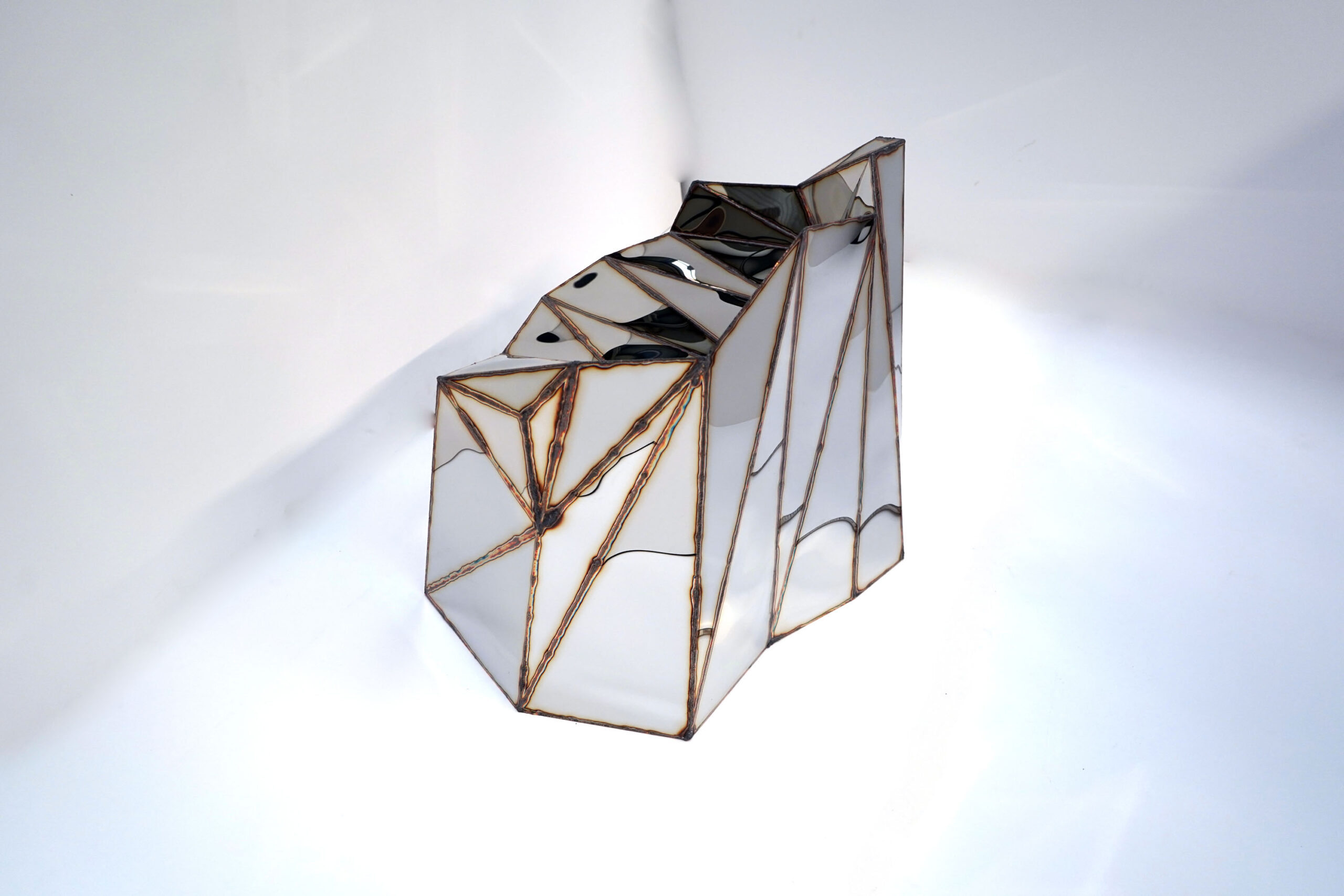 Glenda Chair in Welded Mirror Polished Stainless Steel by Julian Mayor 9