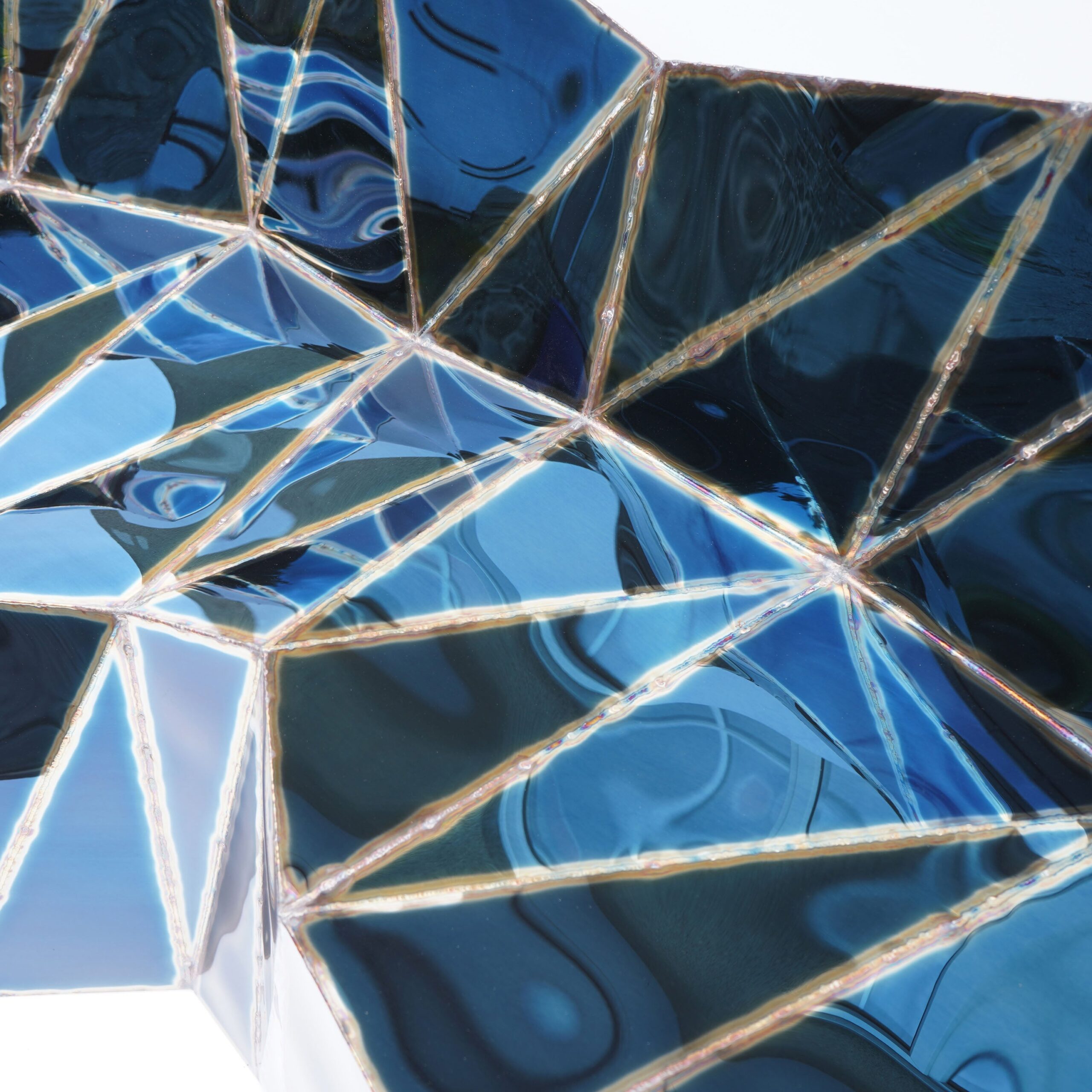 Glenda Settee in Welded Mirror Polished Stainless Steel by Julian Mayor 2