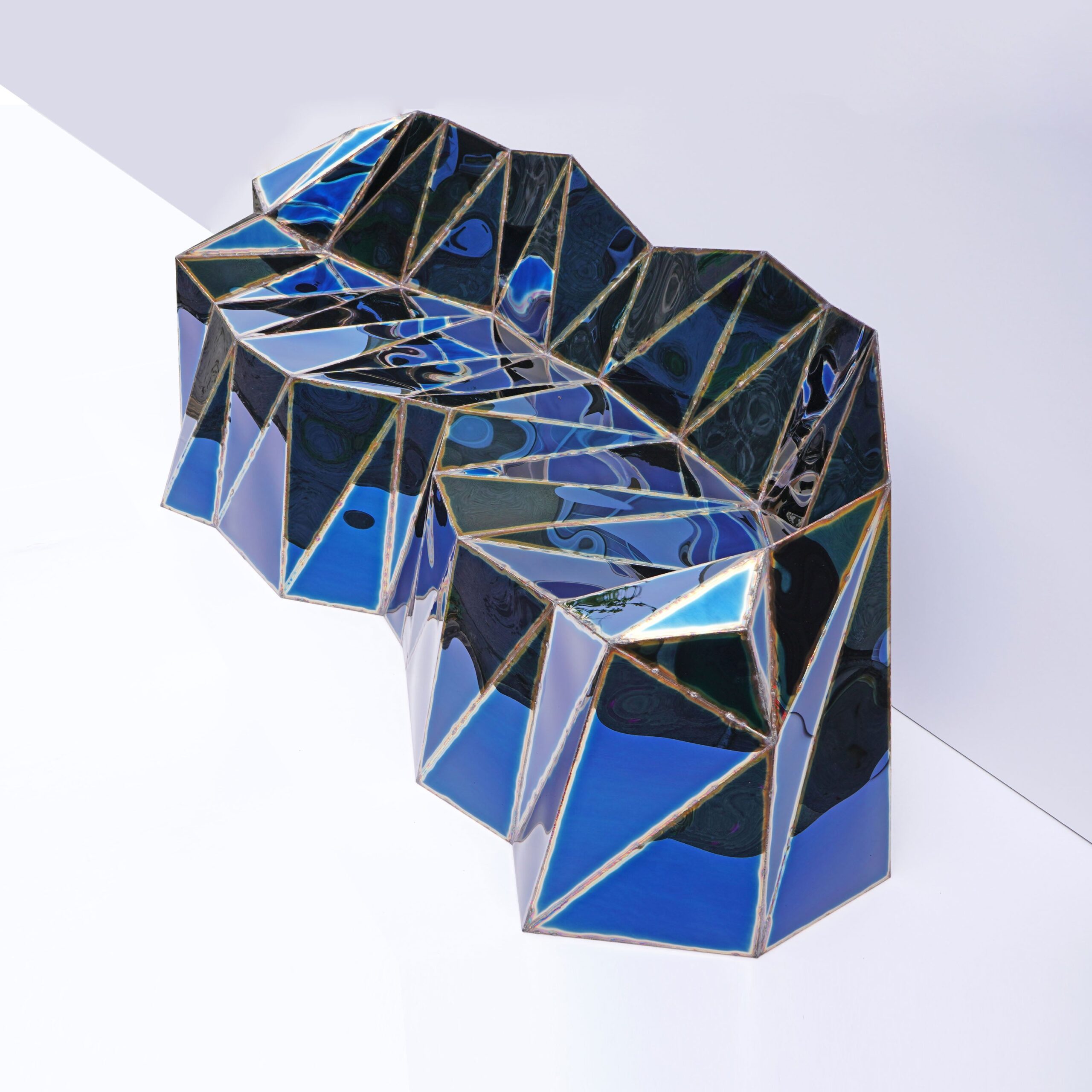 Glenda Settee in Welded Mirror Polished Stainless Steel by Julian Mayor 6