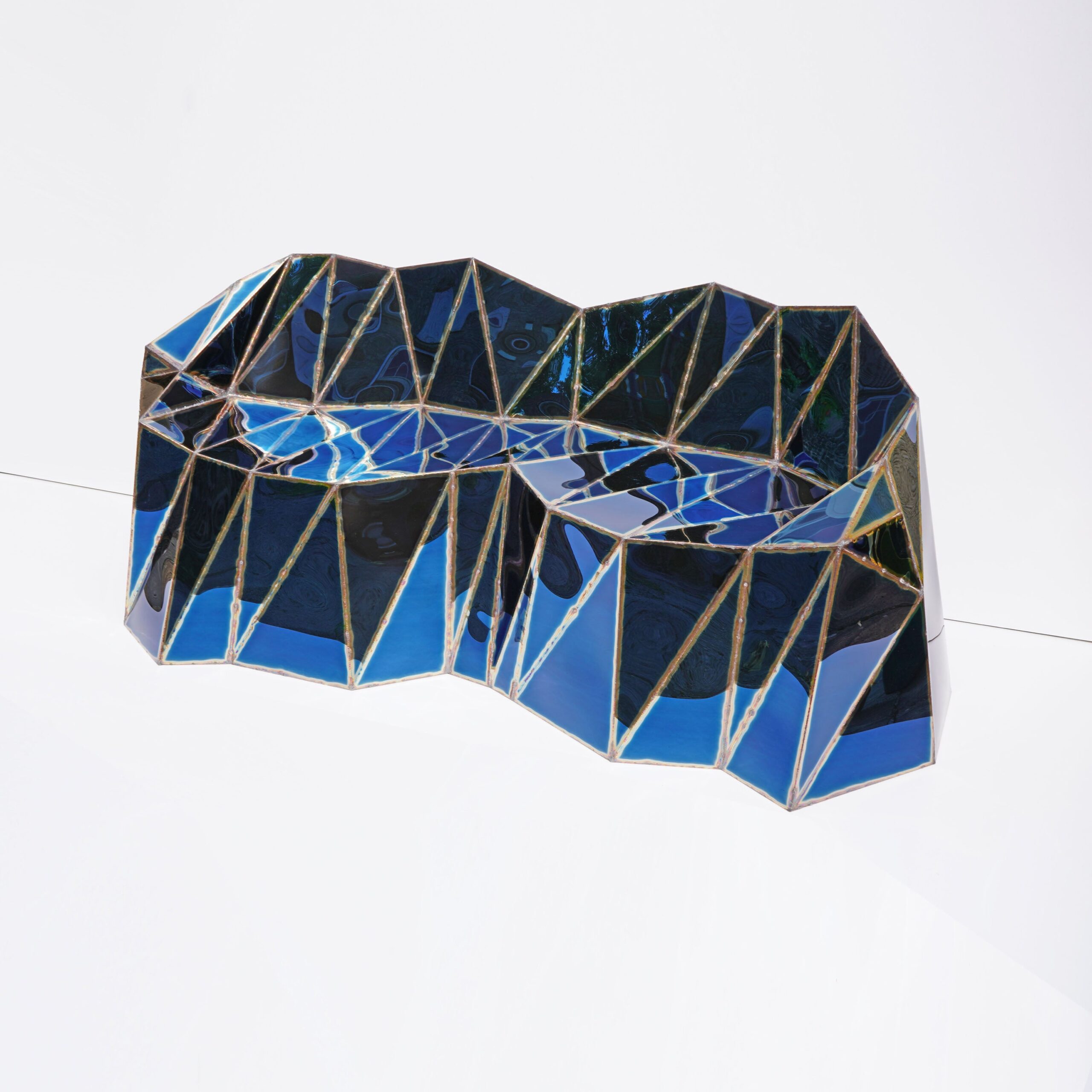 Glenda Settee in Welded Mirror Polished Stainless Steel by Julian Mayor 7