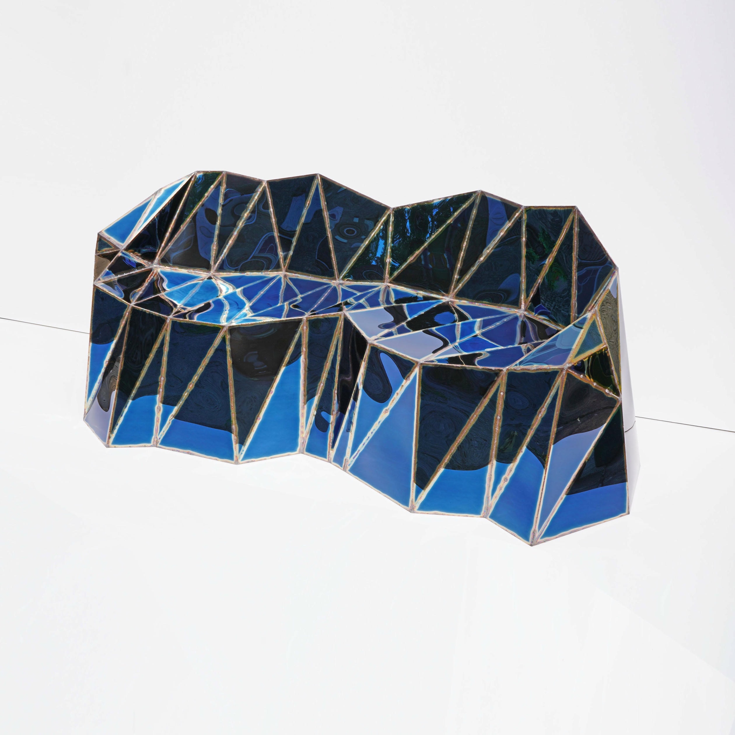 Glenda Settee in Welded Mirror Polished Stainless Steel by Julian Mayor 8
