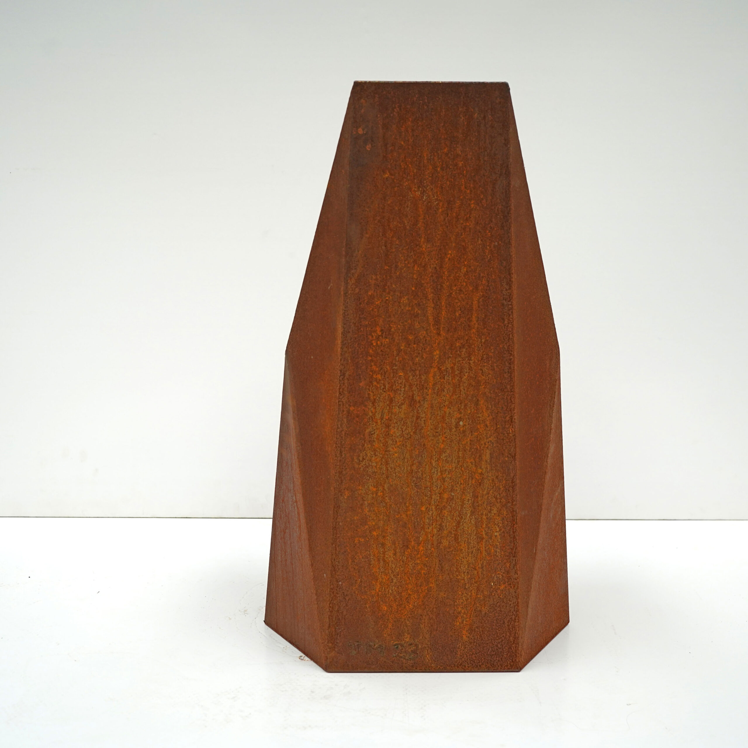 Hex Chair Corten in Welded Steel & Mirror Polish Stainless Steel by Julian Mayor 4