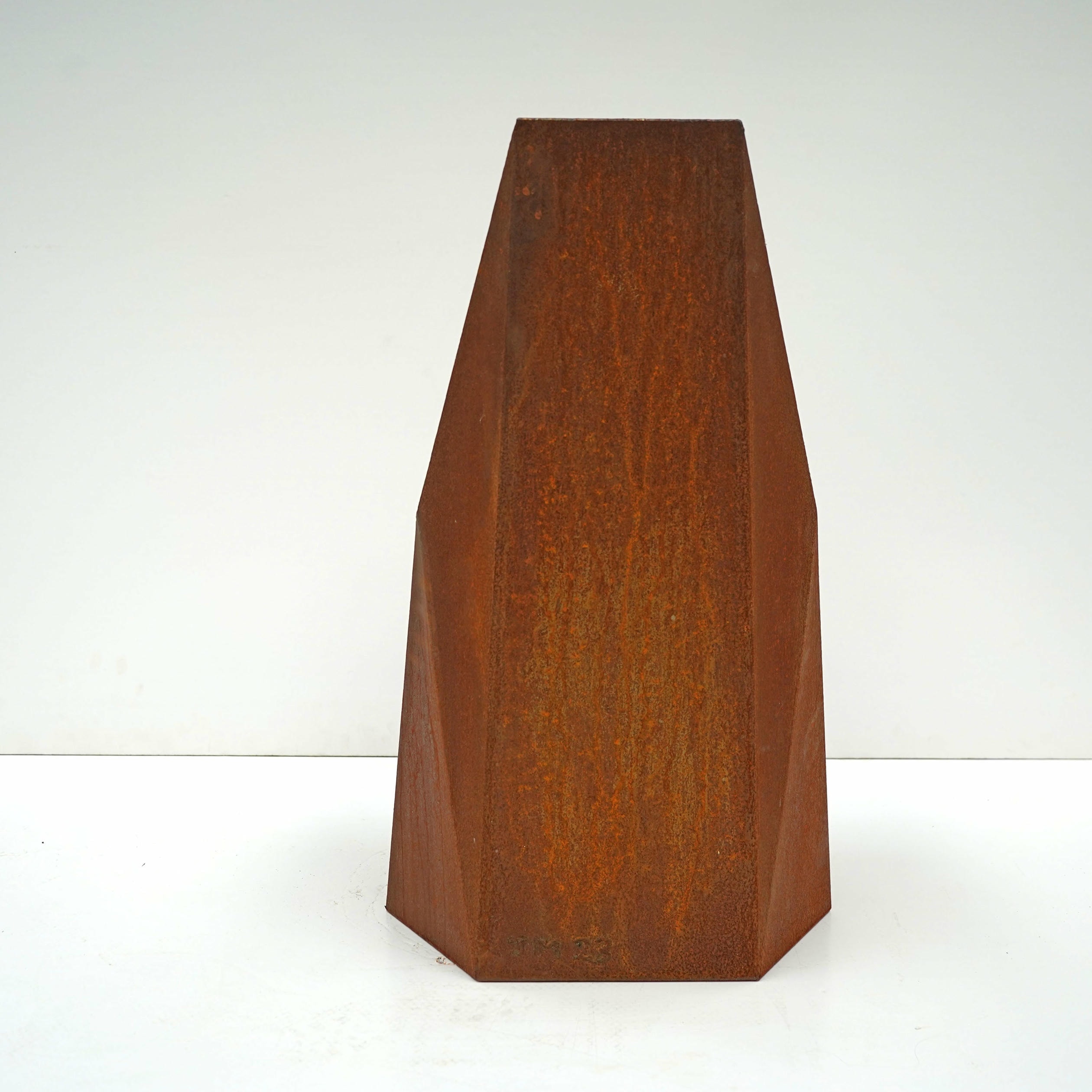 Hex Chair Corten in Welded Steel & Mirror Polish Stainless Steel by Julian Mayor 5