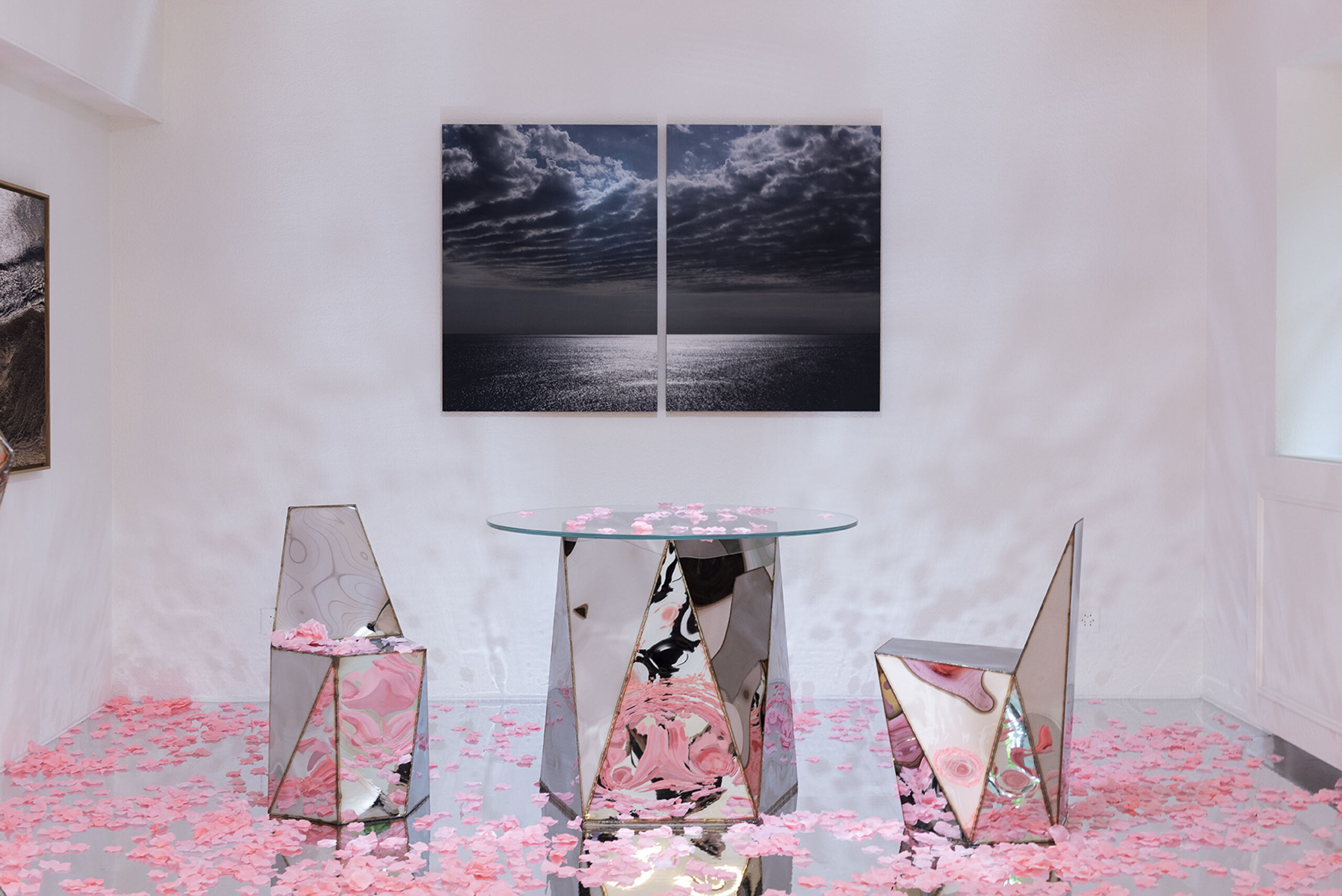 Hex Chair in Welded Mirror Polished Stainless Steel by Julian Mayor 10