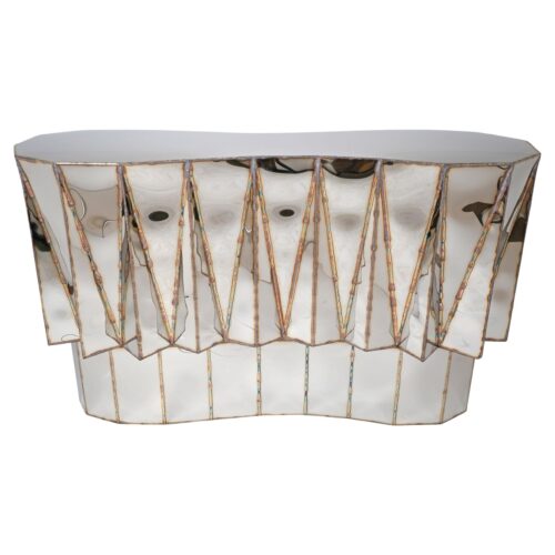 Jagged Edge Bar in Welded Mirror Polished Stainless Steel by Julian Mayor 1