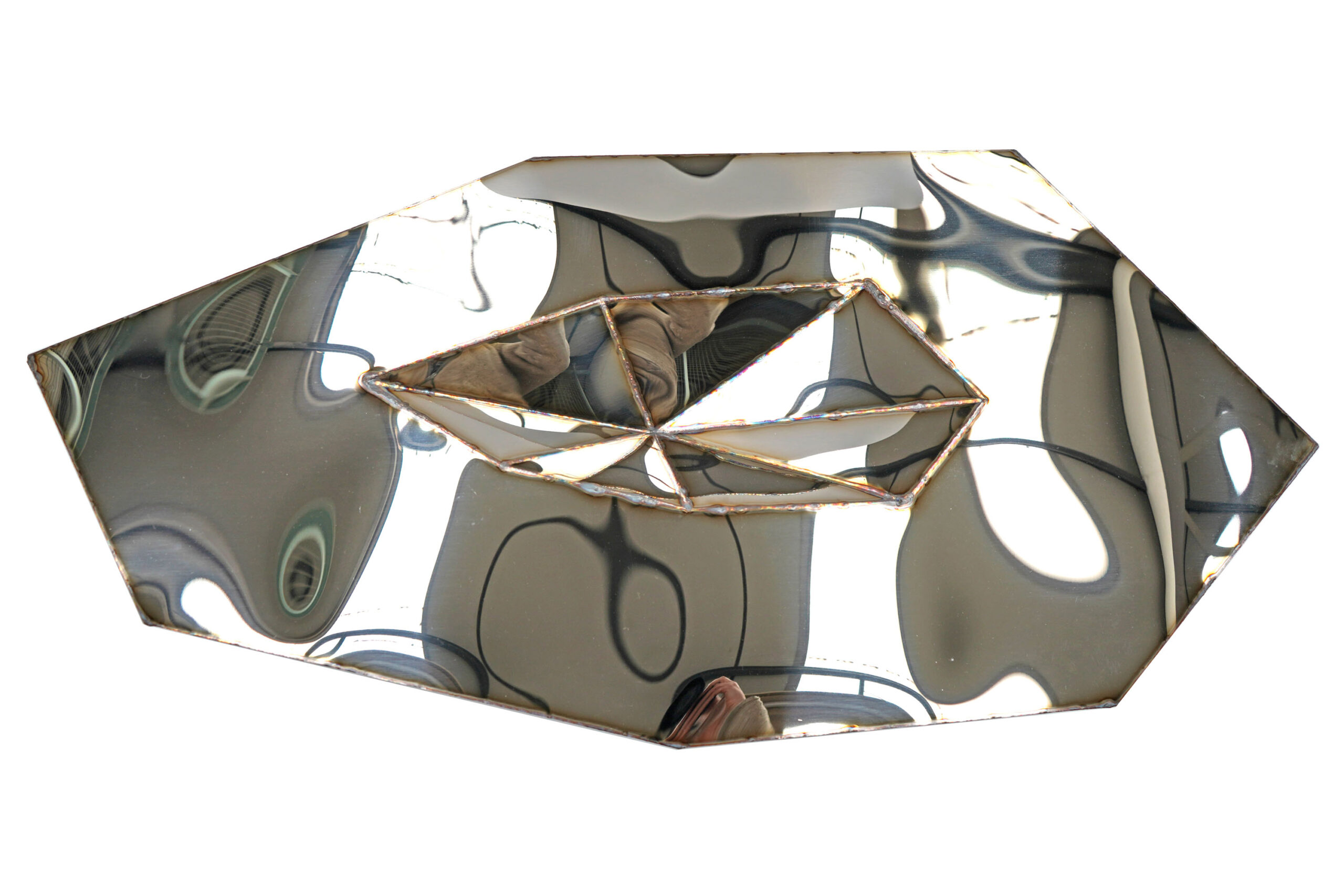 Lunar Small Table in Welded Mirror Polished Stainless Steel by Julian Mayor 5