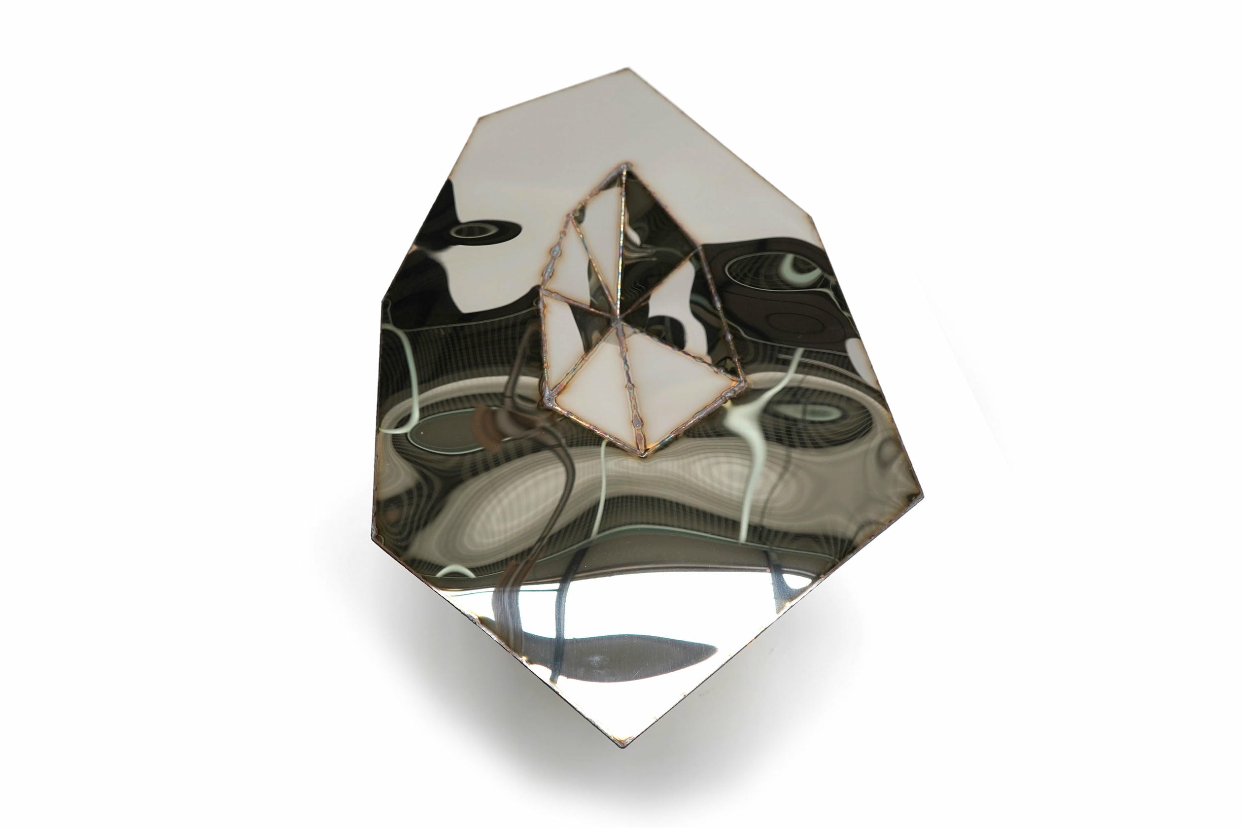 Lunar Small Table in Welded Mirror Polished Stainless Steel by Julian Mayor 6
