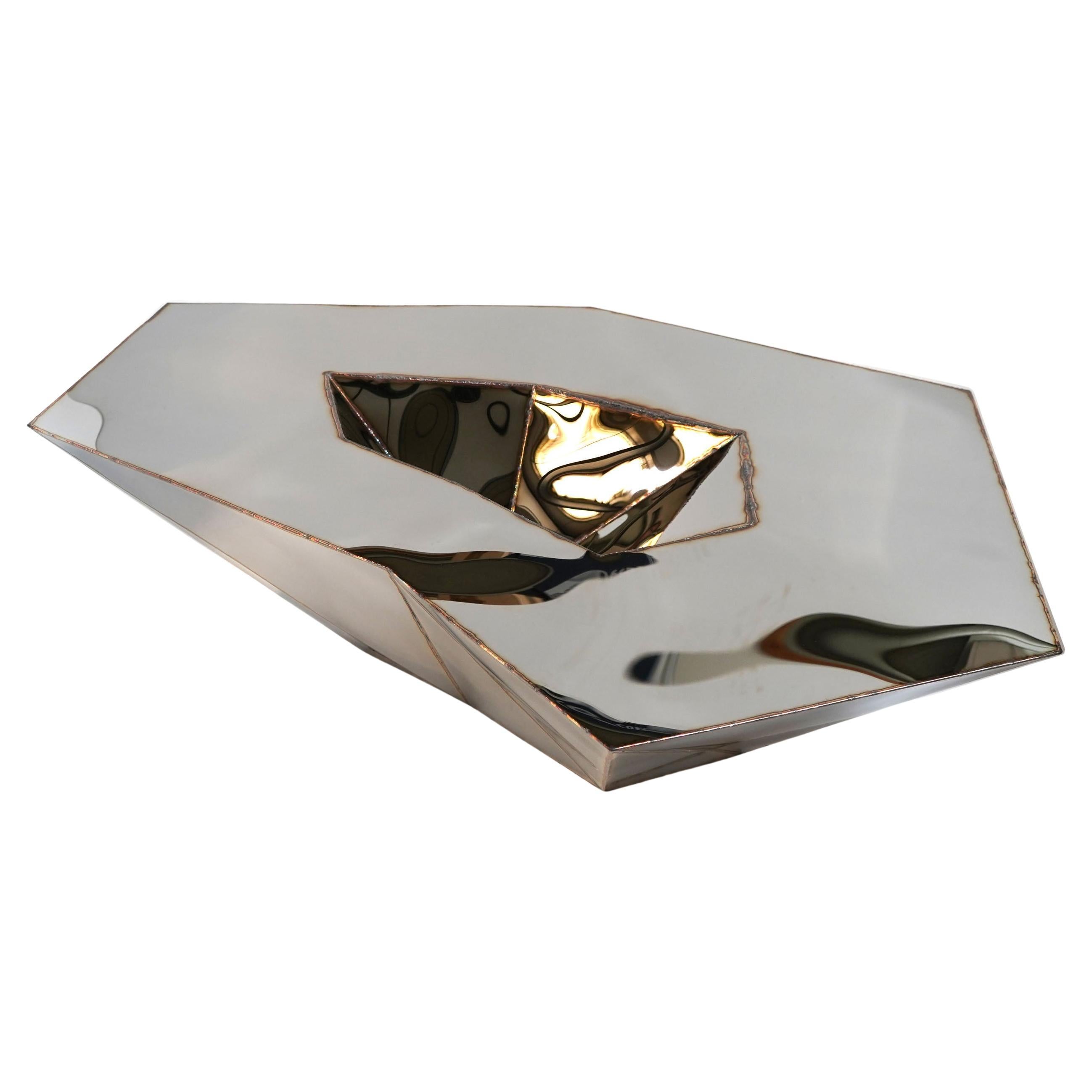 Lunar Table in Welded Mirror Polished Stainless Steel by Julian Mayor 1