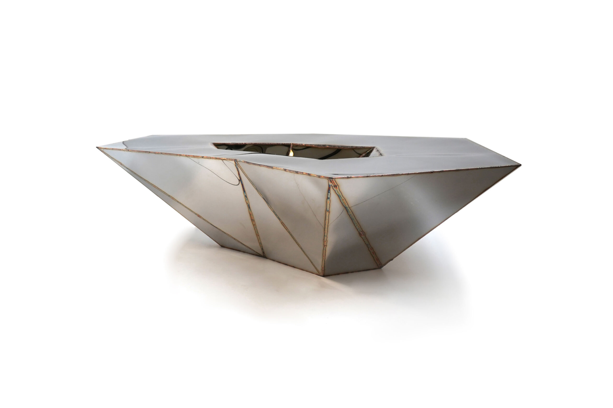 Lunar Table in Welded Mirror Polished Stainless Steel by Julian Mayor 16