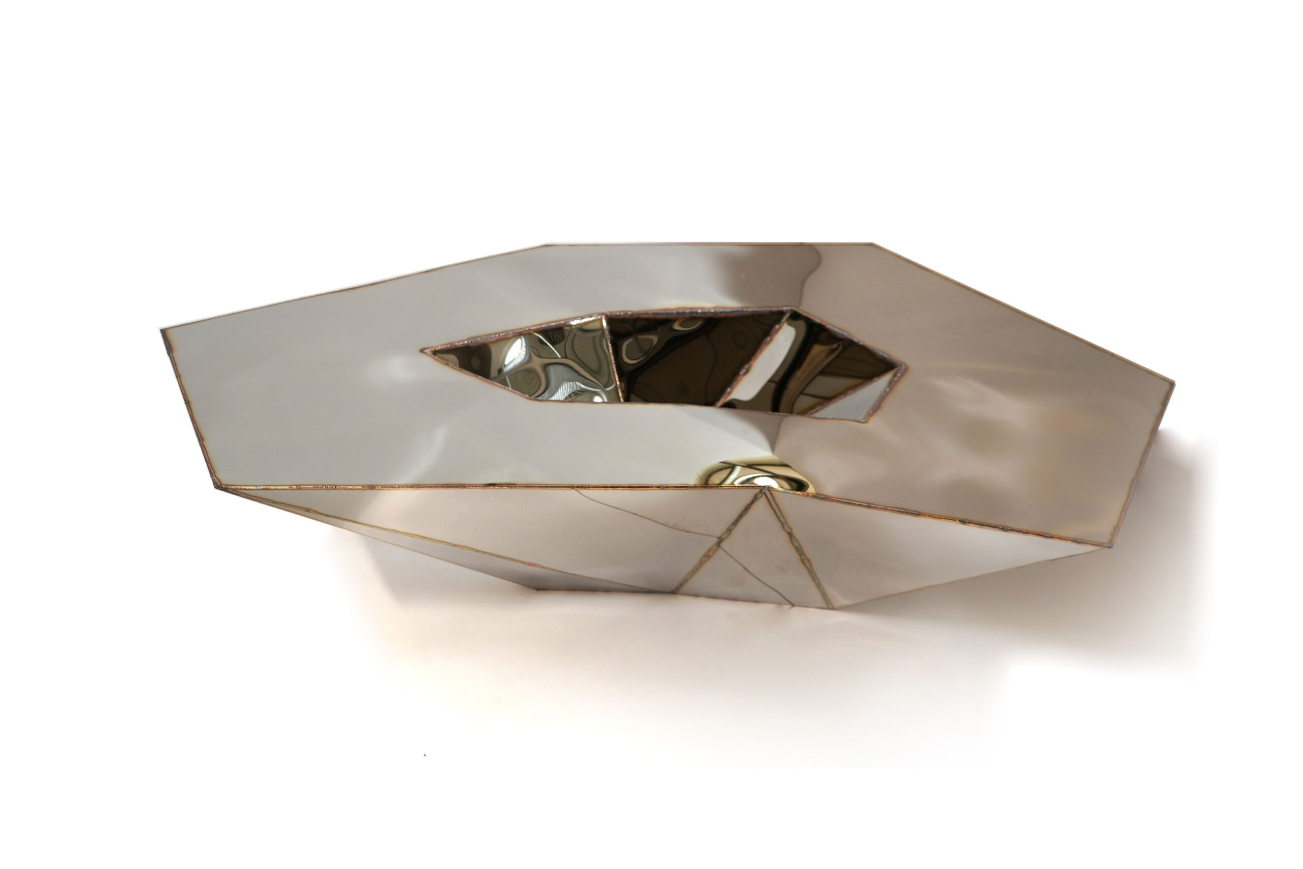 Lunar Table in Welded Mirror Polished Stainless Steel by Julian Mayor 19