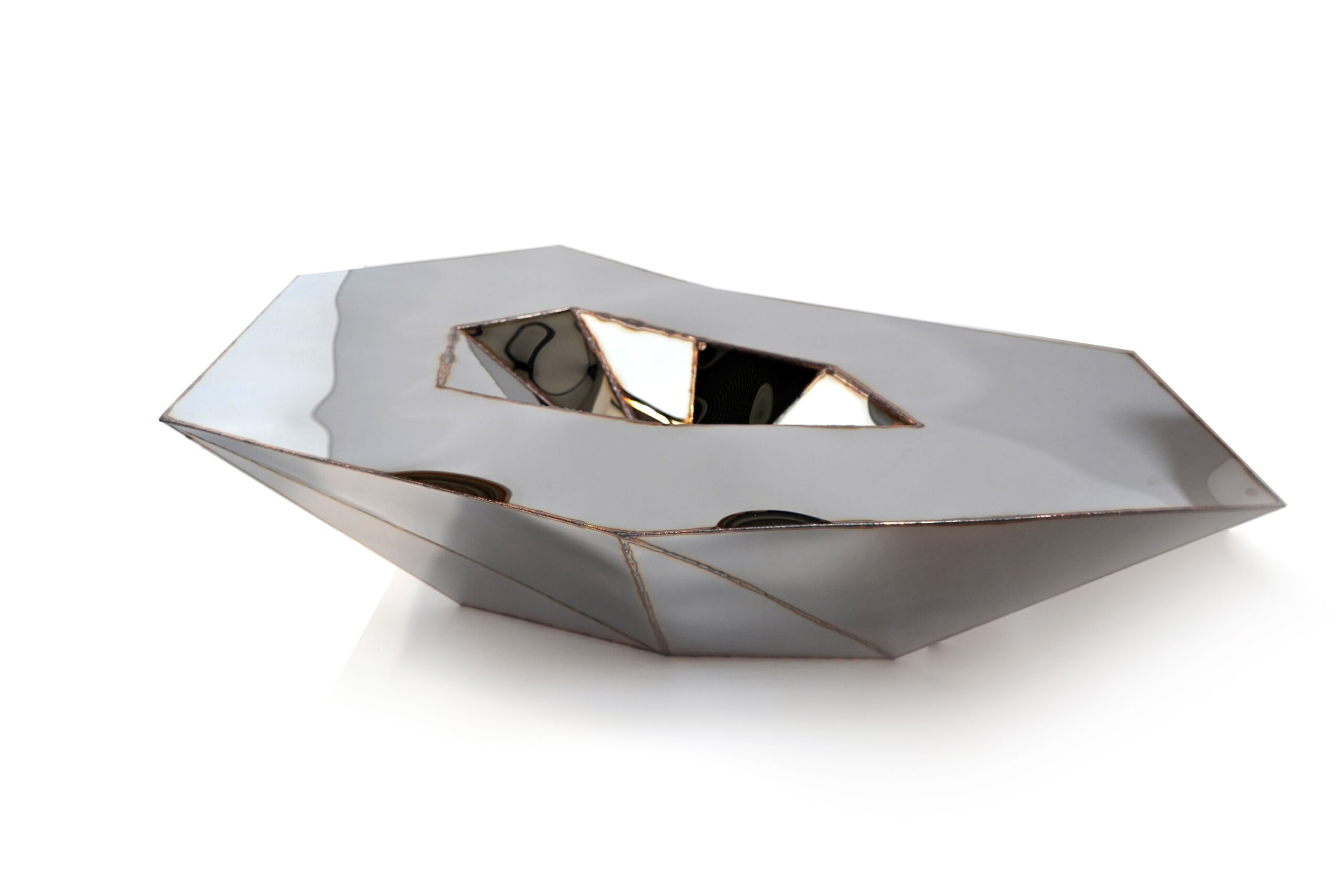 Lunar Table in Welded Mirror Polished Stainless Steel by Julian Mayor 20