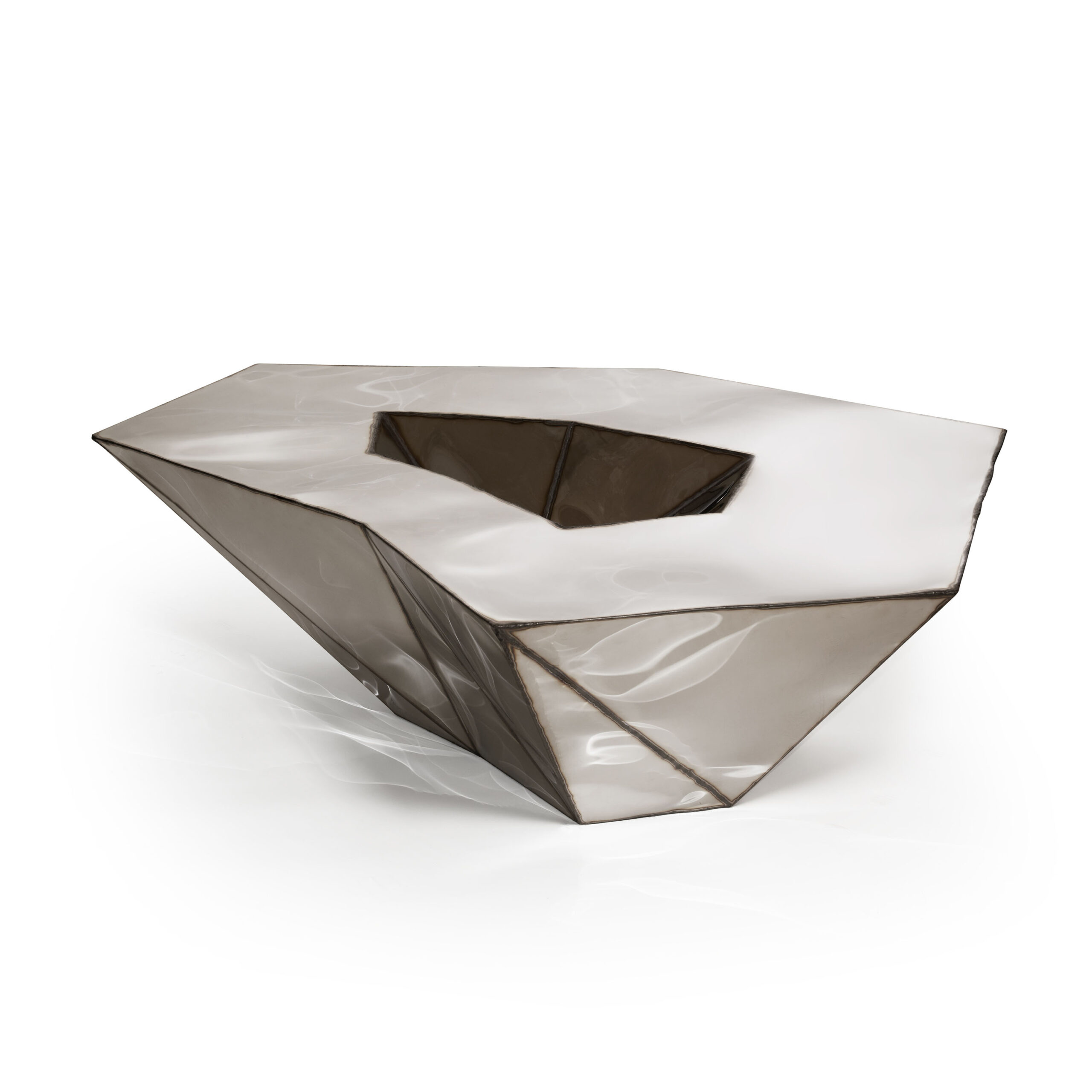 Lunar Table in Welded Mirror Polished Stainless Steel by Julian Mayor 24