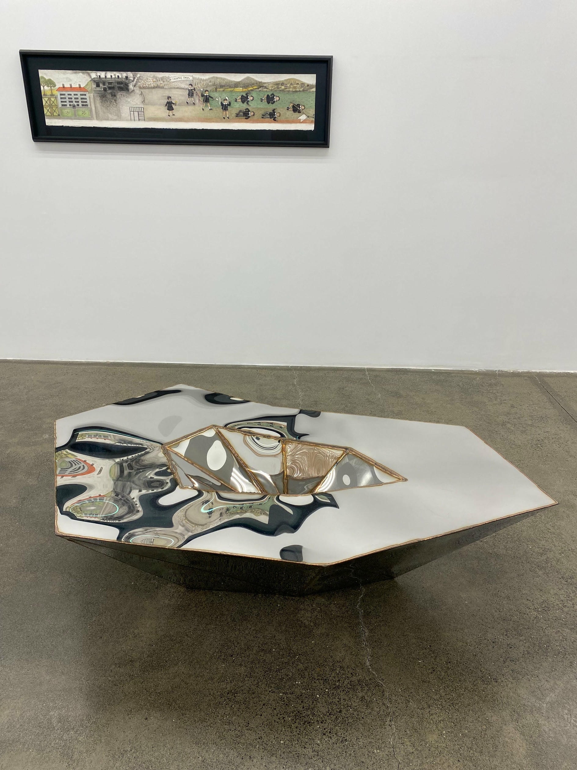 Lunar Table in Welded Mirror Polished Stainless Steel by Julian Mayor 3