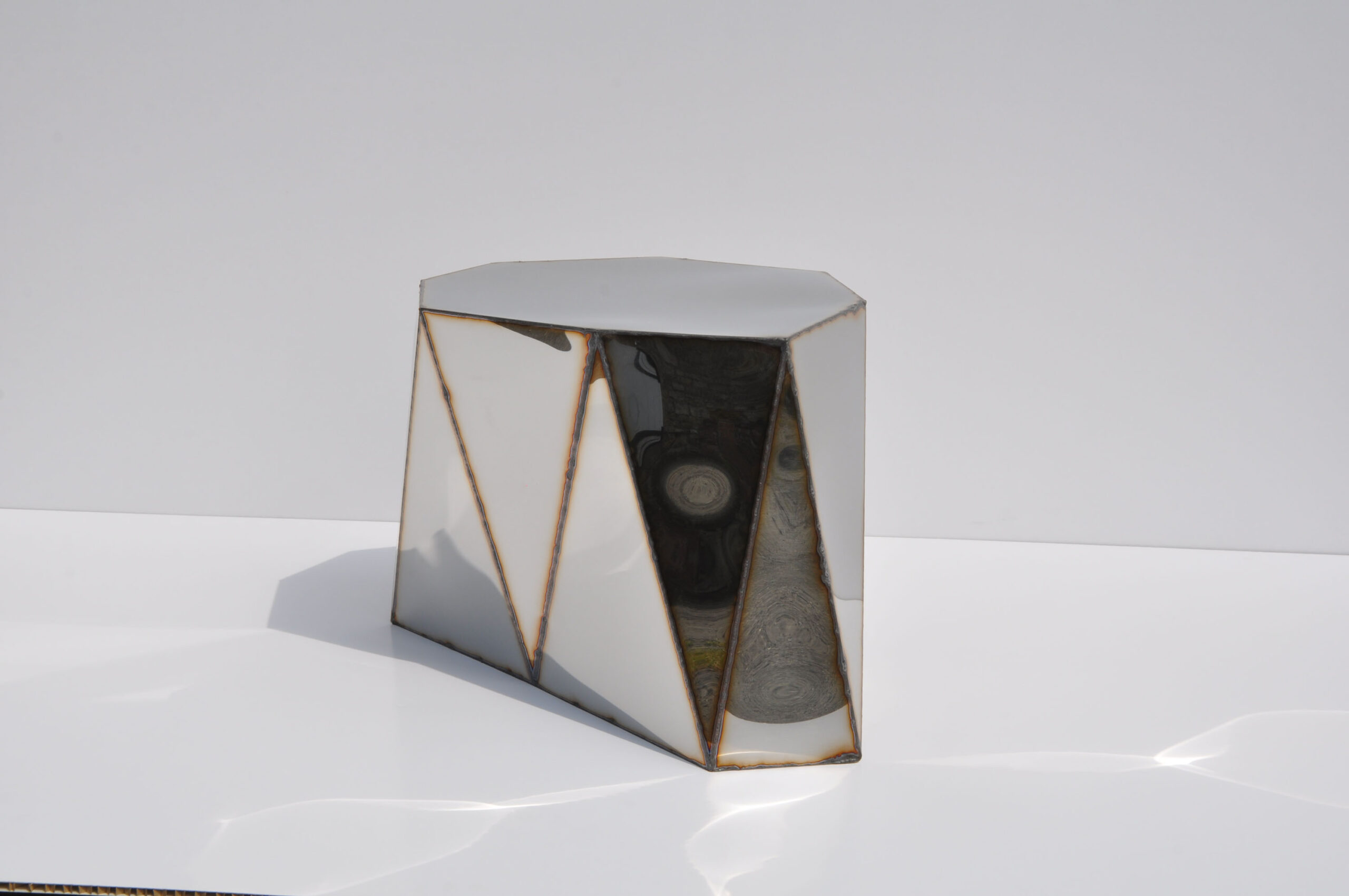 Mirror Table in Welded Mirror Polished Stainless Steel by Julian Mayor 7