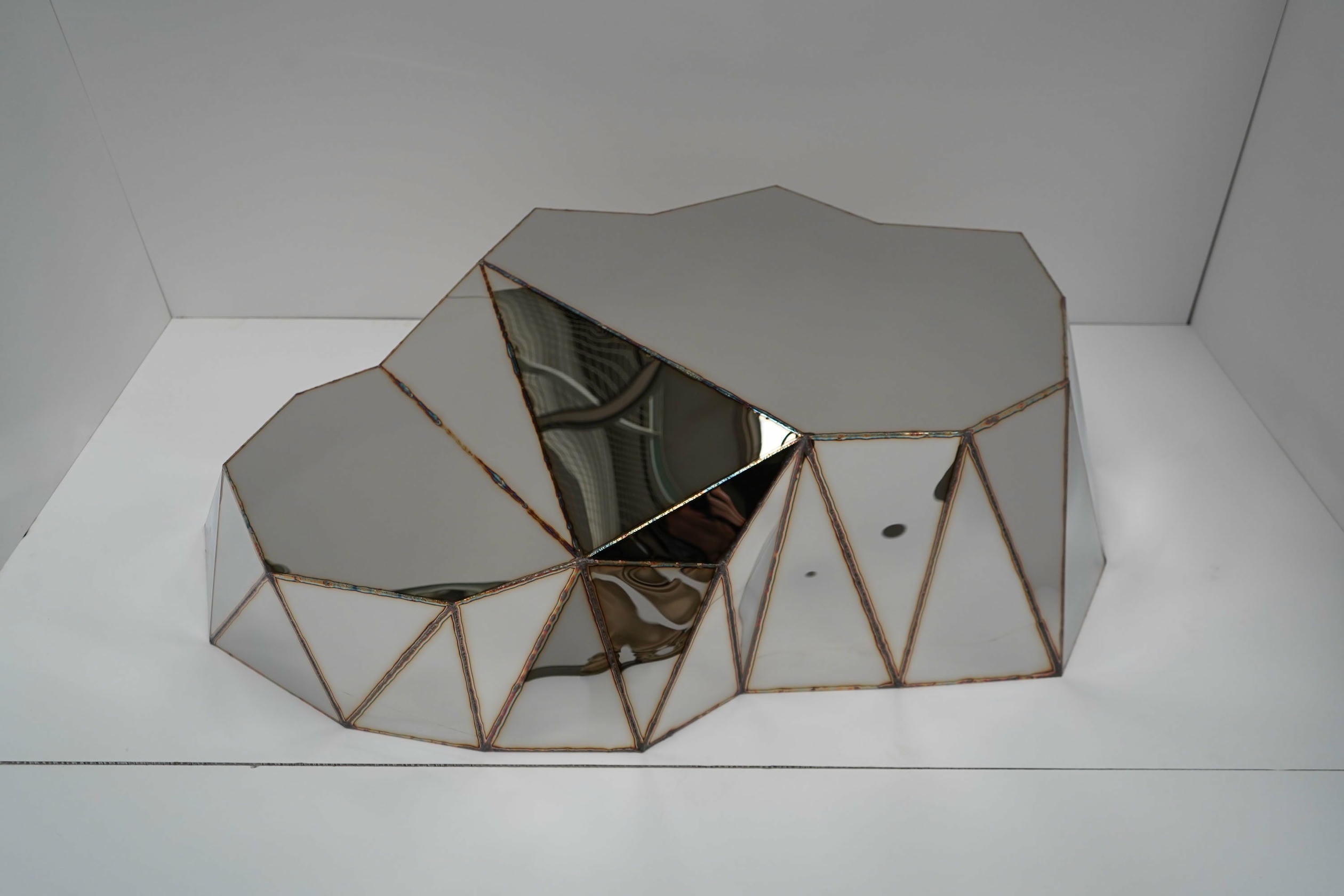 Plateau Coffee Table in Welded Mirror Polished Stainless Steel by Julian Mayor 5