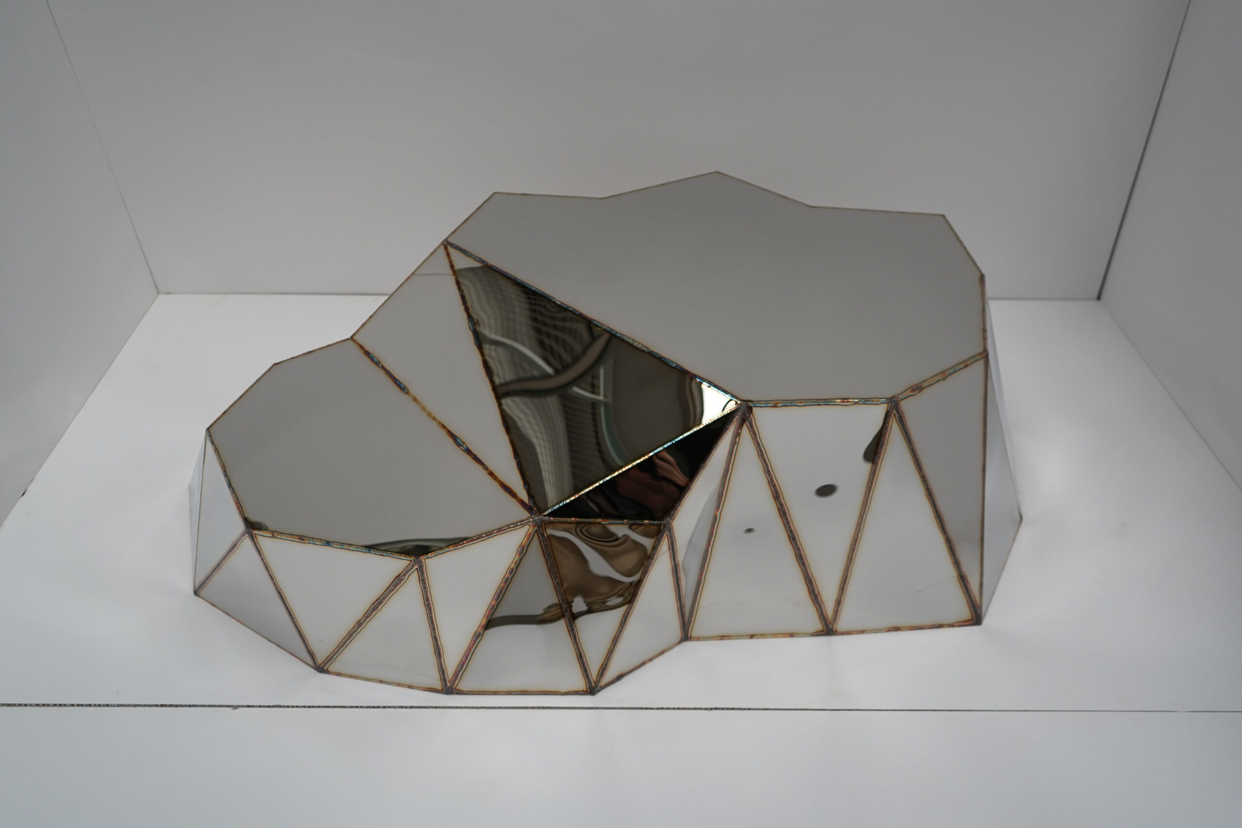 Plateau Coffee Table in Welded Mirror Polished Stainless Steel by Julian Mayor 5