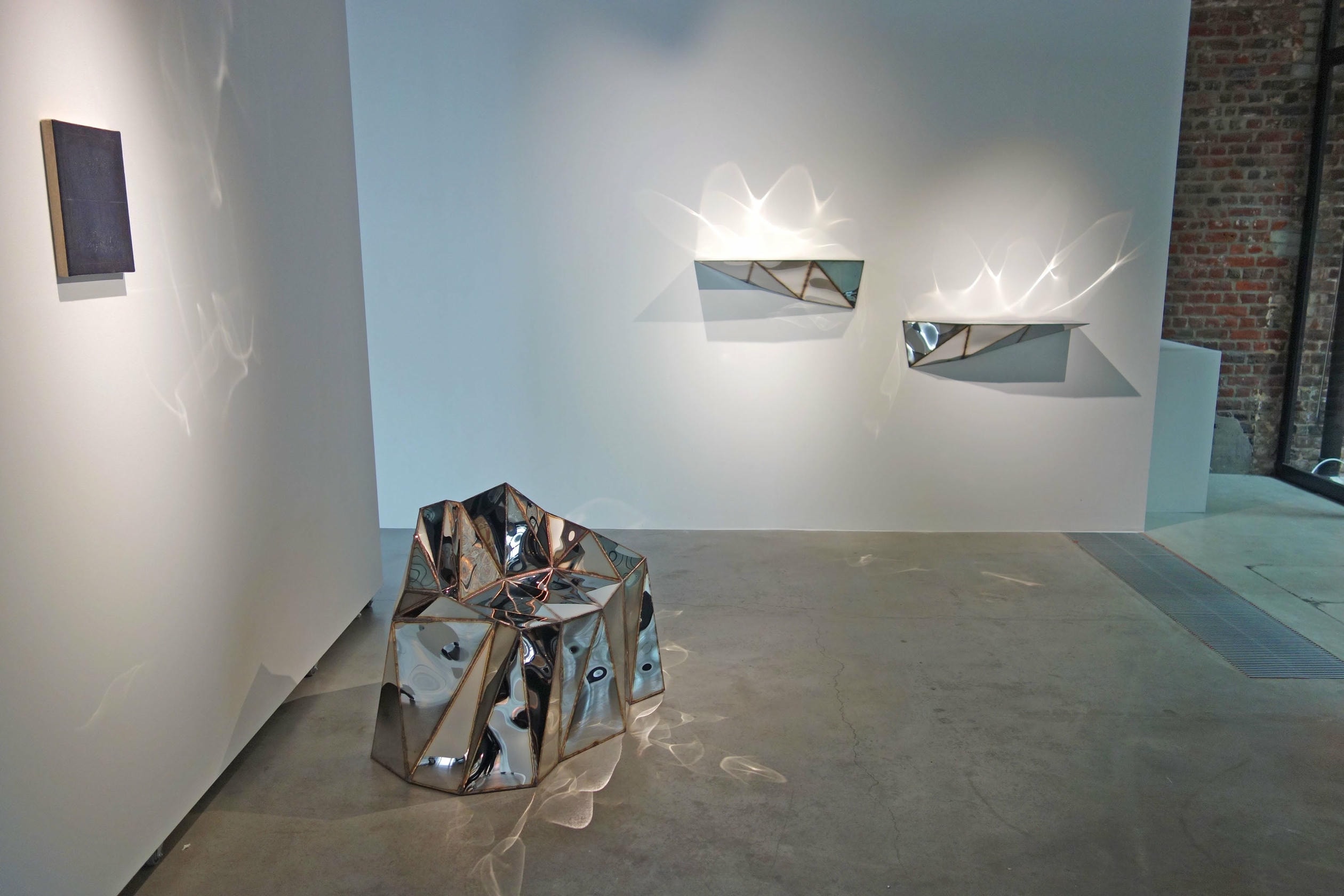 Set Of 2 Mirror Image Shelves in Mirror Polished Stainless Steel by Julian Mayor 3