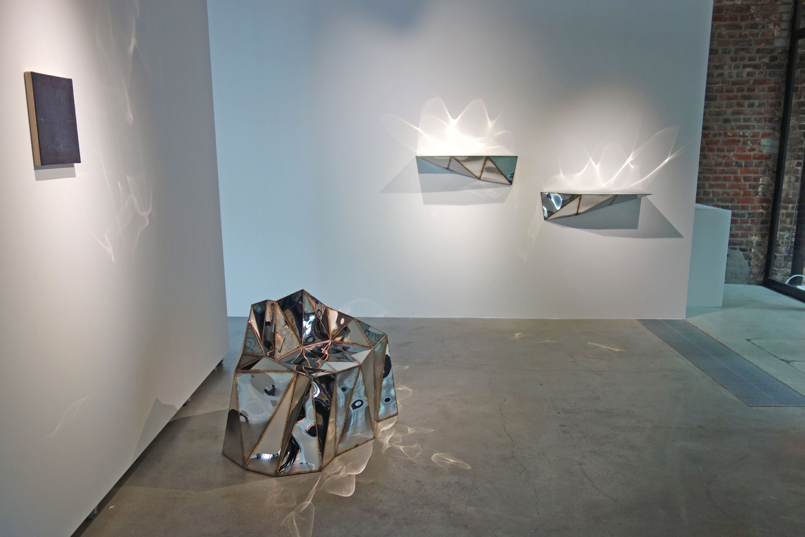Set Of 2 Mirror Image Shelves in Mirror Polished Stainless Steel by Julian Mayor 4