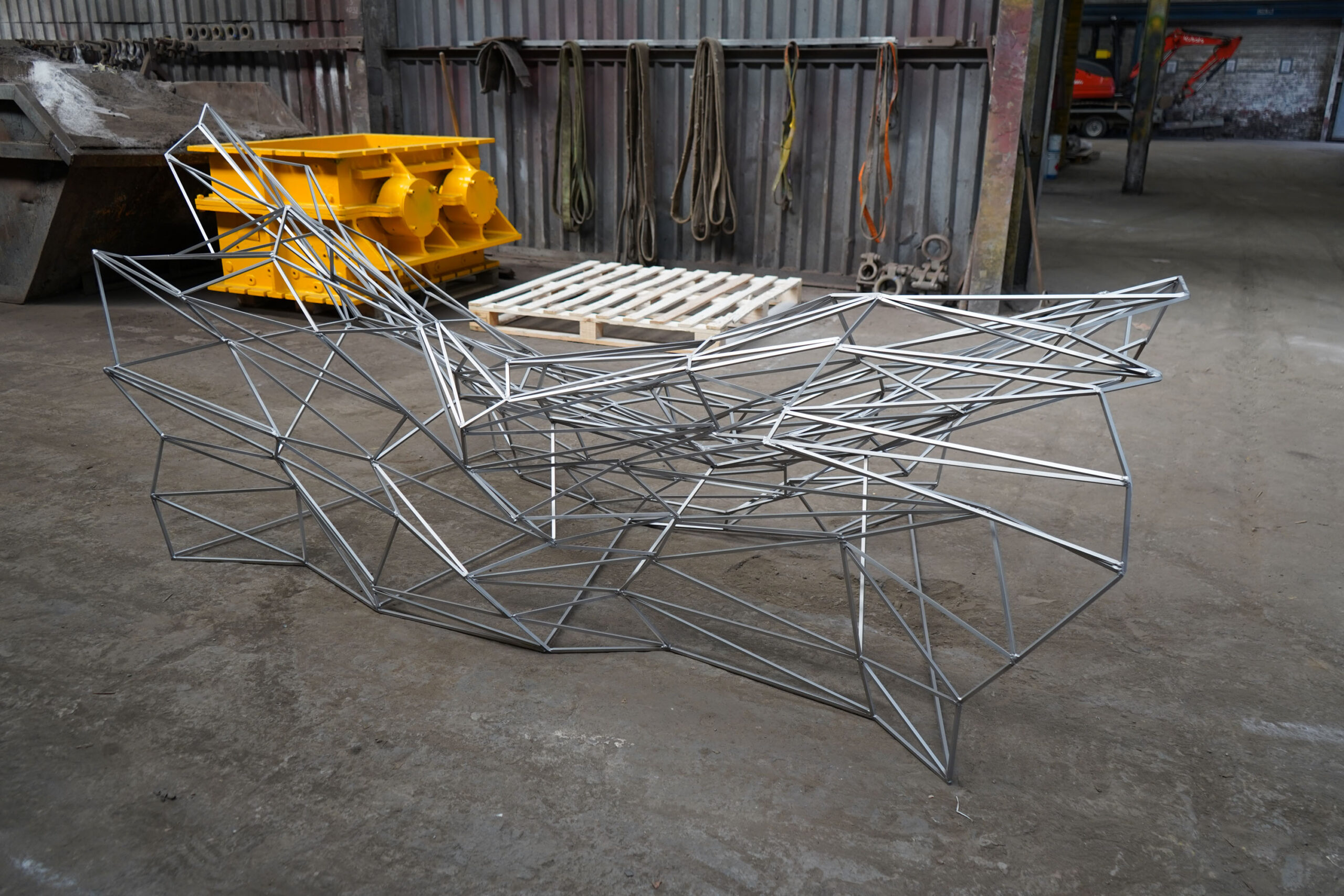 Stag Bench in Welded 316 Stainless Steel by Julian Mayor 10
