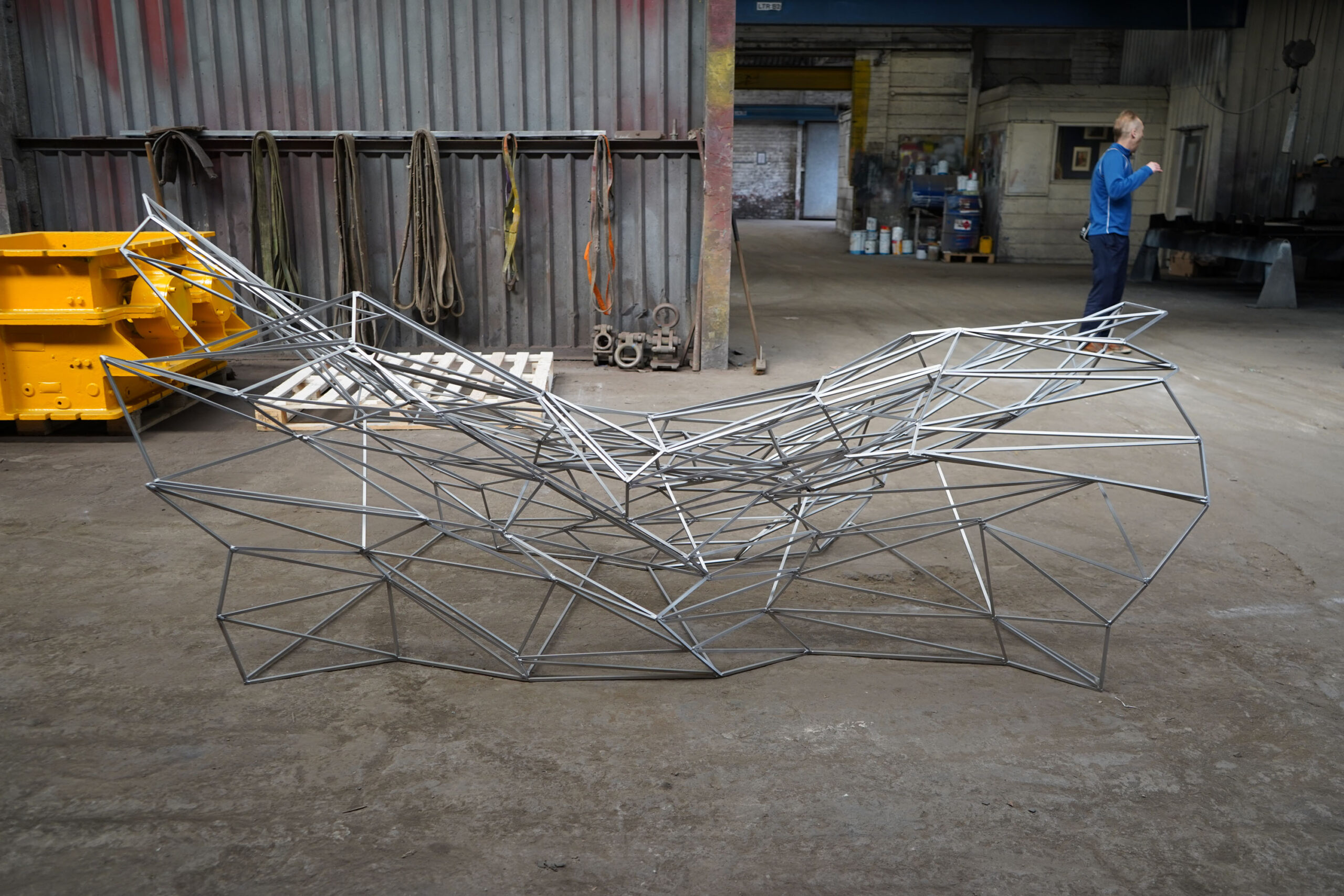 Stag Bench in Welded 316 Stainless Steel by Julian Mayor 11