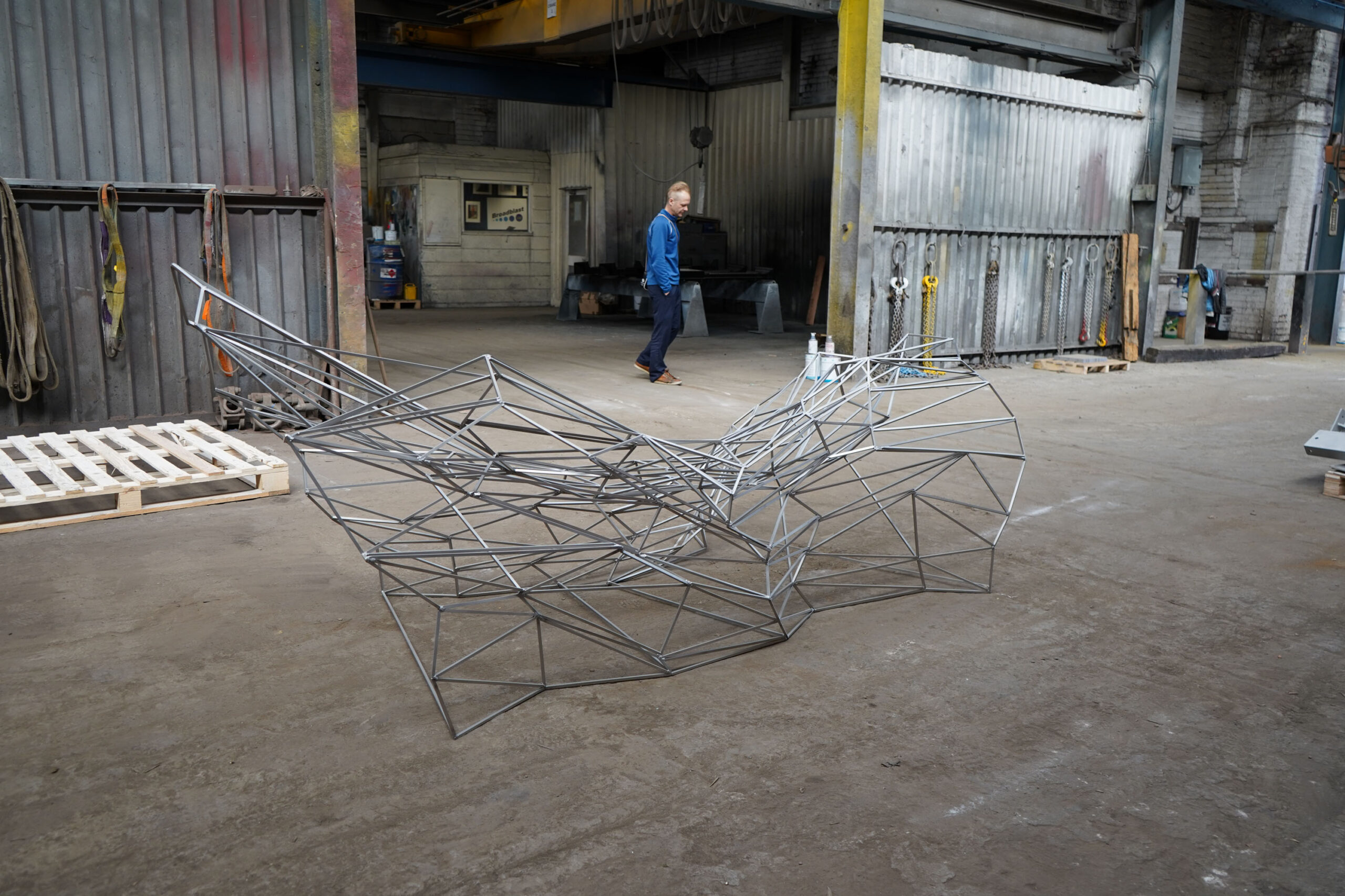 Stag Bench in Welded 316 Stainless Steel by Julian Mayor 12