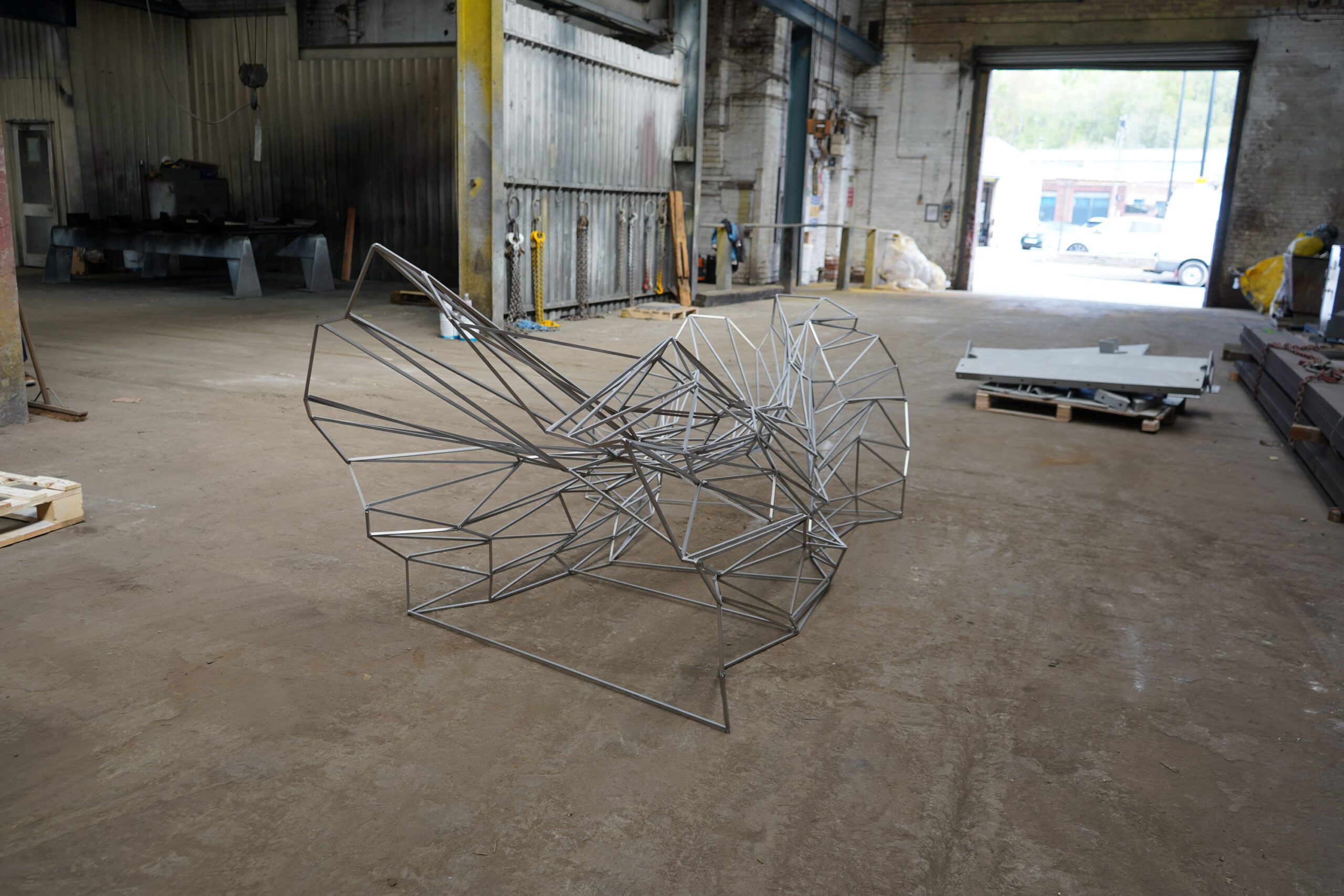 Stag Bench in Welded 316 Stainless Steel by Julian Mayor 13