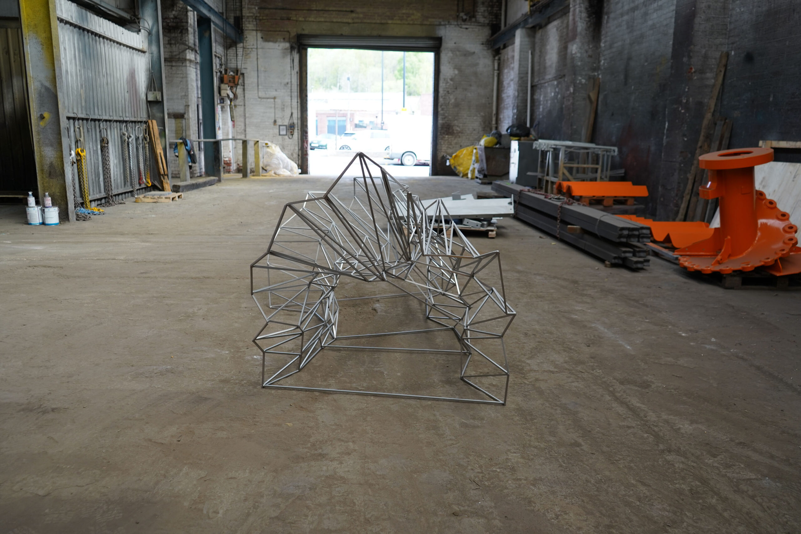 Stag Bench in Welded 316 Stainless Steel by Julian Mayor 14